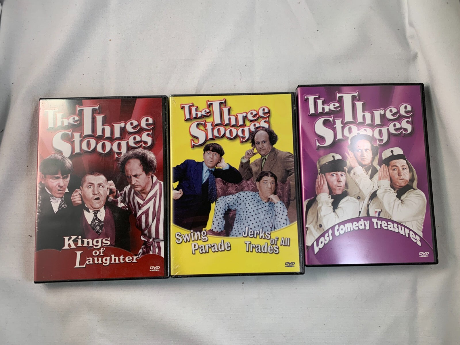 The Three Stooges - Kings of Laughter/Swing Parade/Lost Comedy Treas.. (DVD lot)