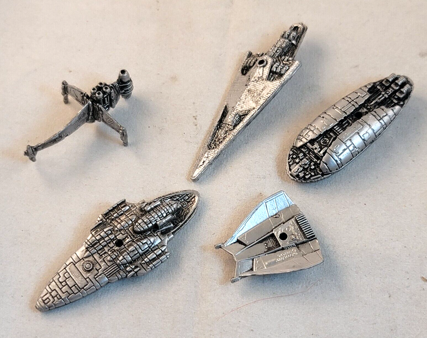 Galoob 1993/94 Star Wars Micro Machines  - 6 Die-Cast Ships + 7 Display Stands