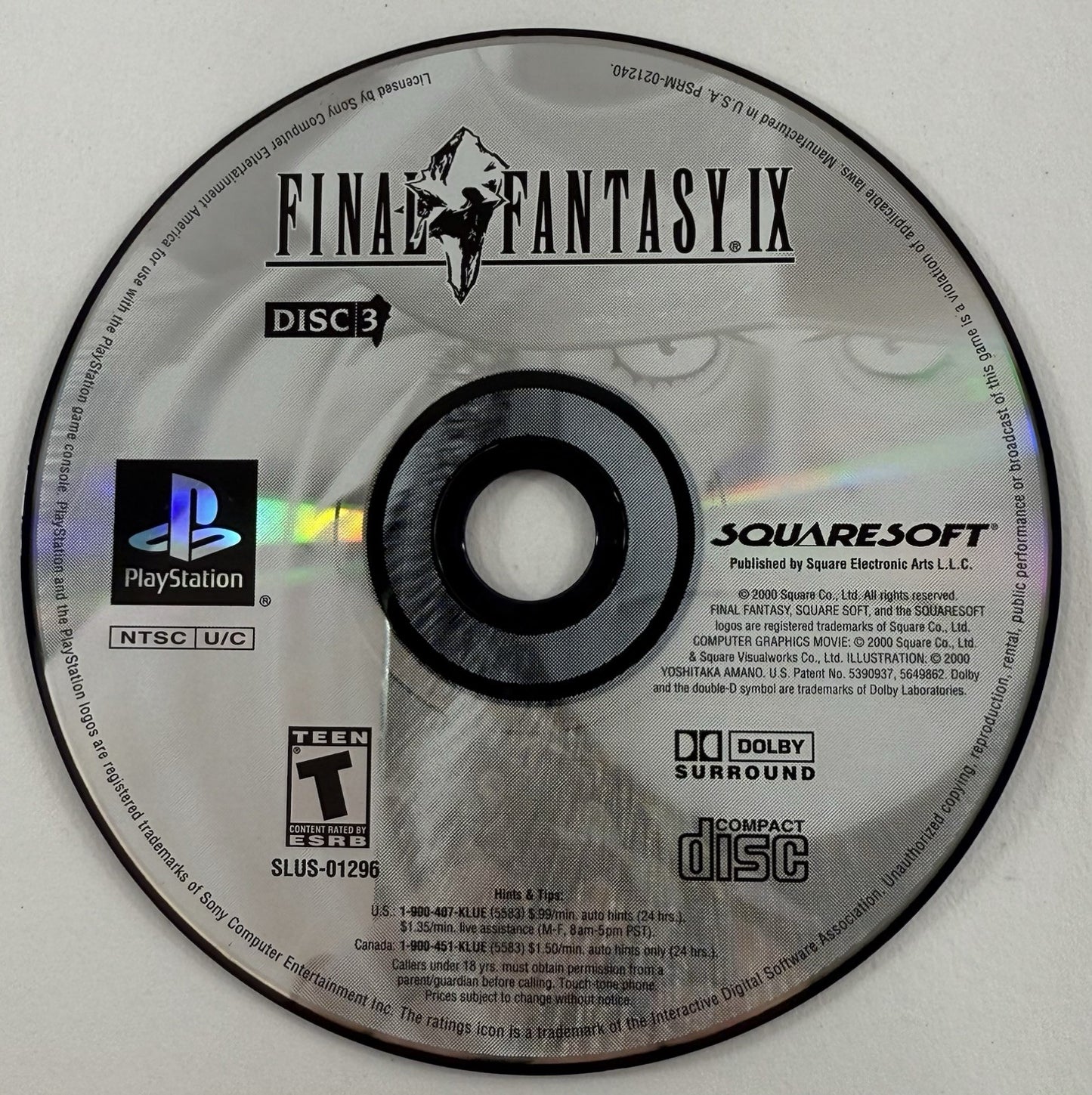 Final Fantasy IX (PlayStation 1, 2000) Game Discs Only - Tested and Working