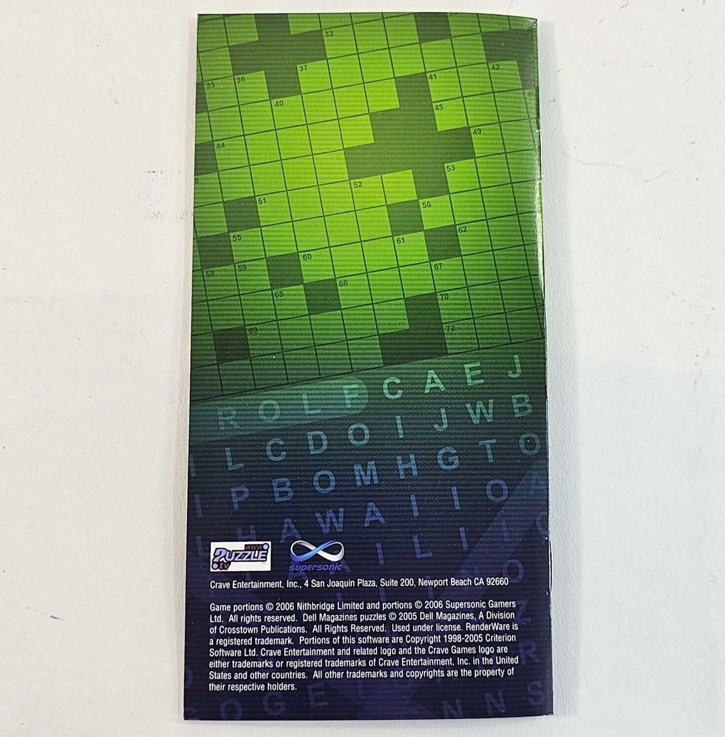 Puzzle Challenge: Crosswords and More (Sony PSP, 2006) Game Case Manual - Tested