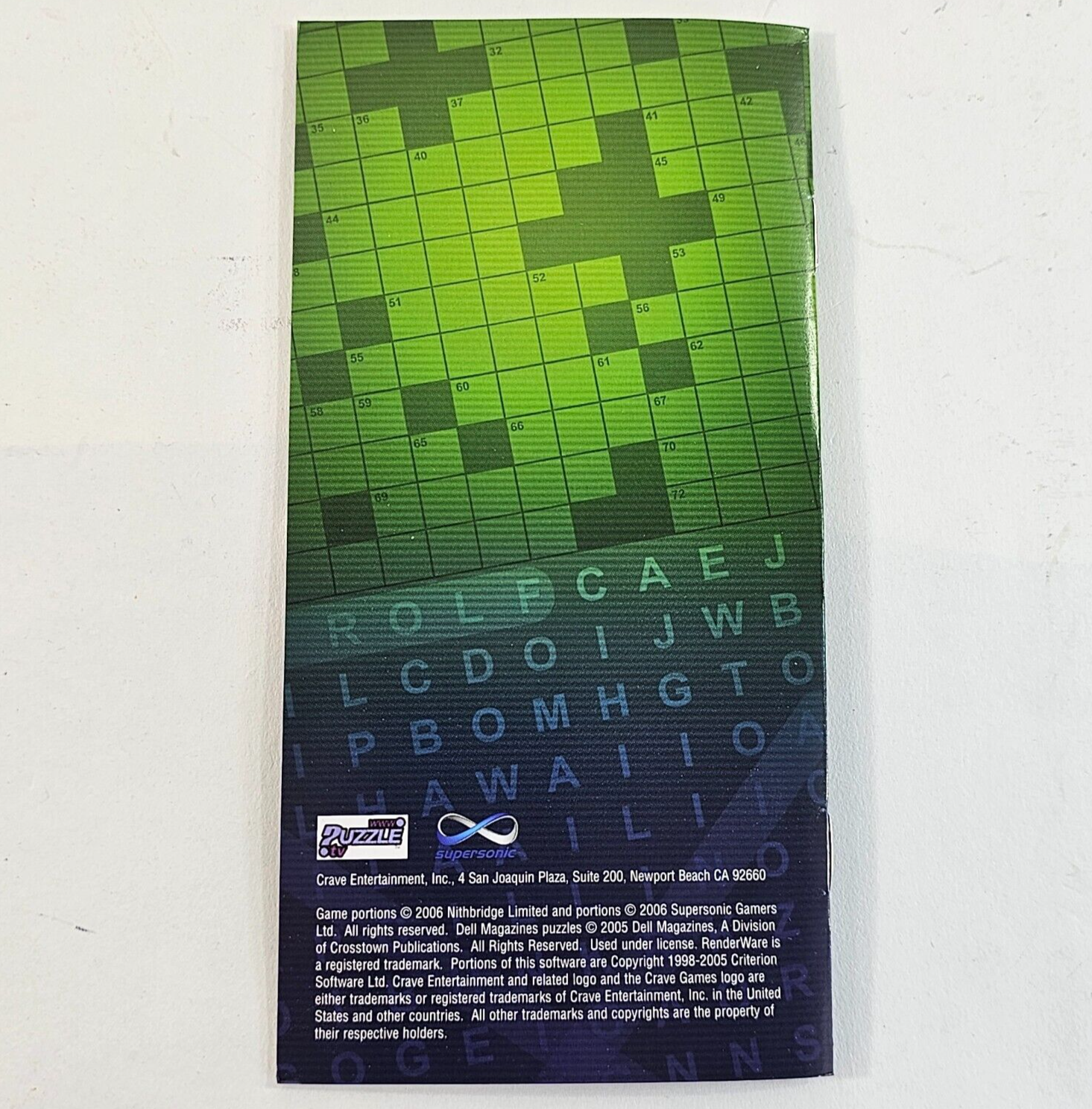 Puzzle Challenge: Crosswords and More (Sony PSP, 2006) Game Case Manual - Tested