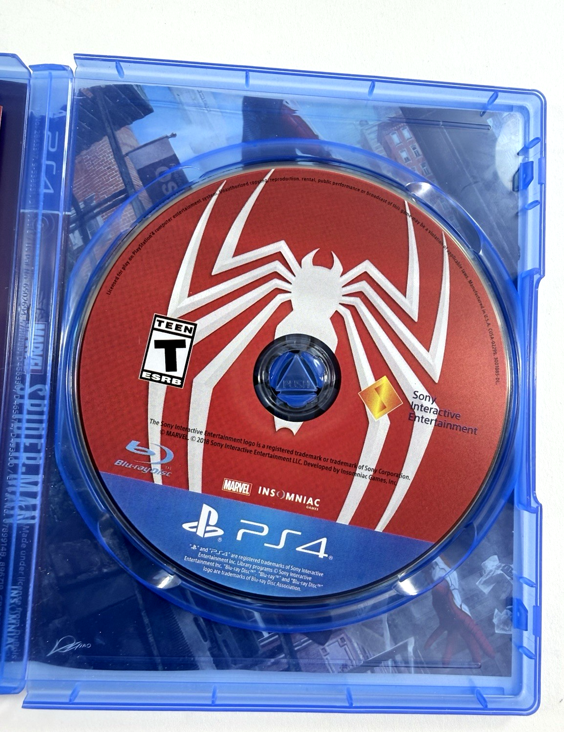 Marvel Spider-Man (PlayStation 4, 2018) Game, Case, Insert - Tested and Working