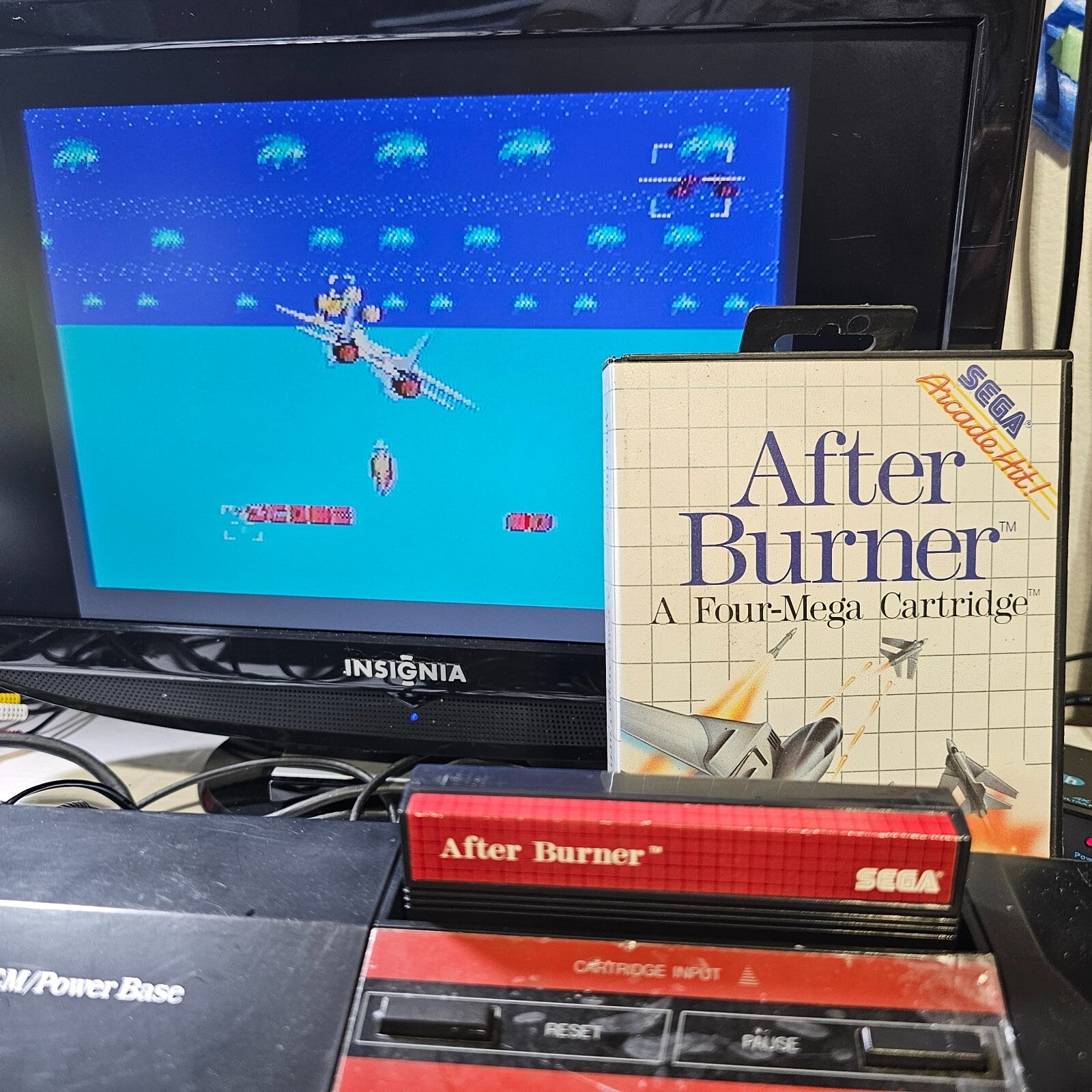 After Burner (Sega Master System, 1988) Game Case Manual Poster - Tested