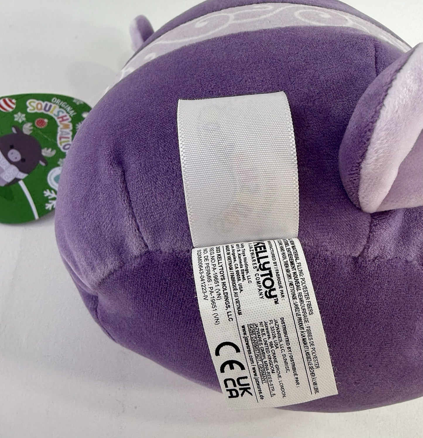 Squishmallows 7.5" Markina Purple Holiday Moose With Tags