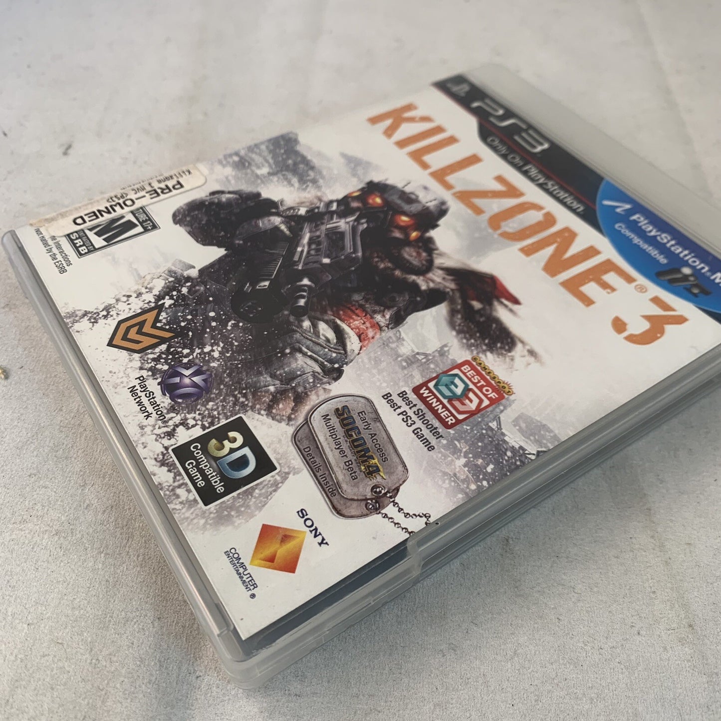 KillZone 3 (PlayStation 3, 2011) Game Case Manual Insert