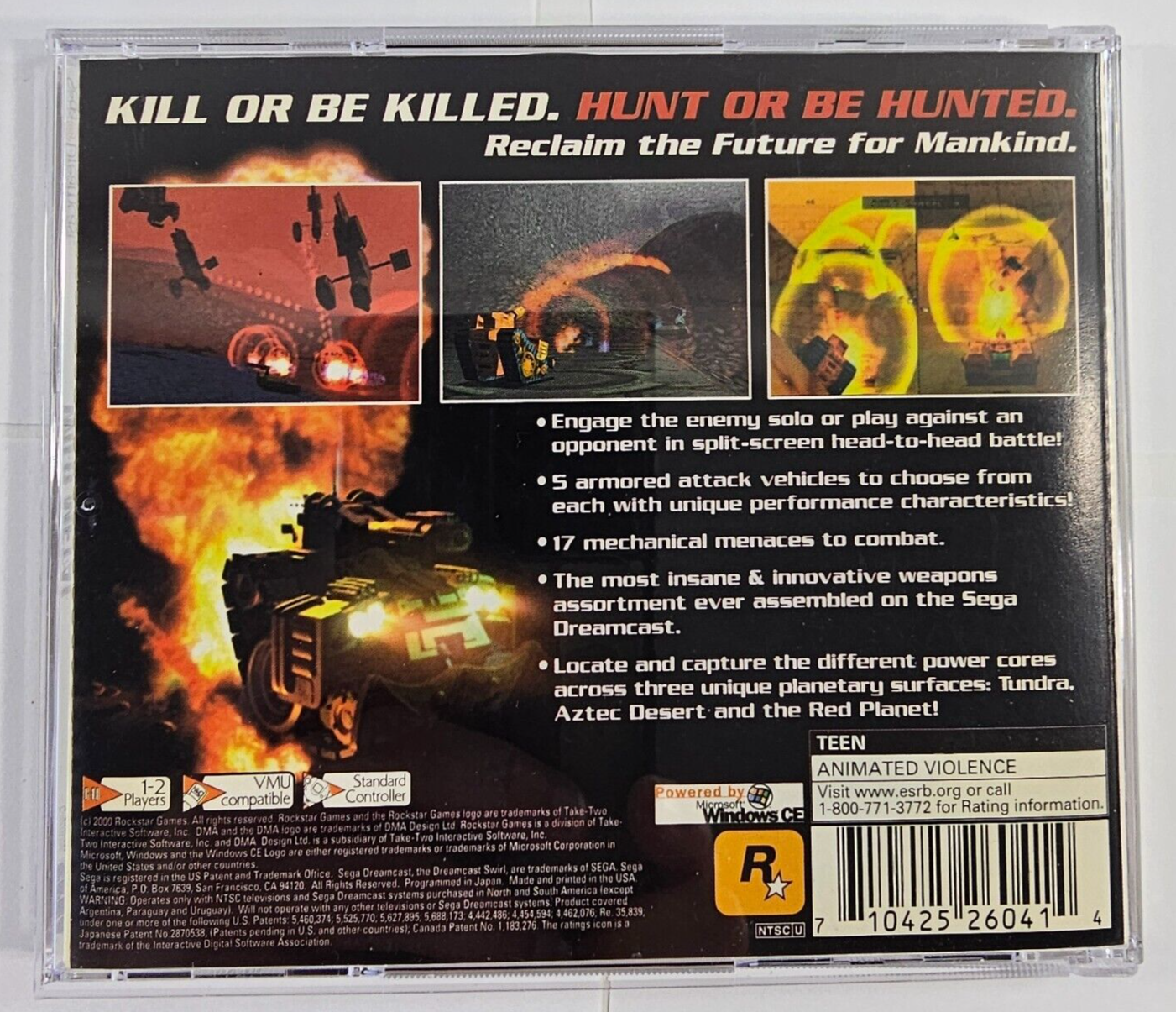 Wild Metal (Sega Dreamcast, 2000) Game Case Manual - Tested and Working