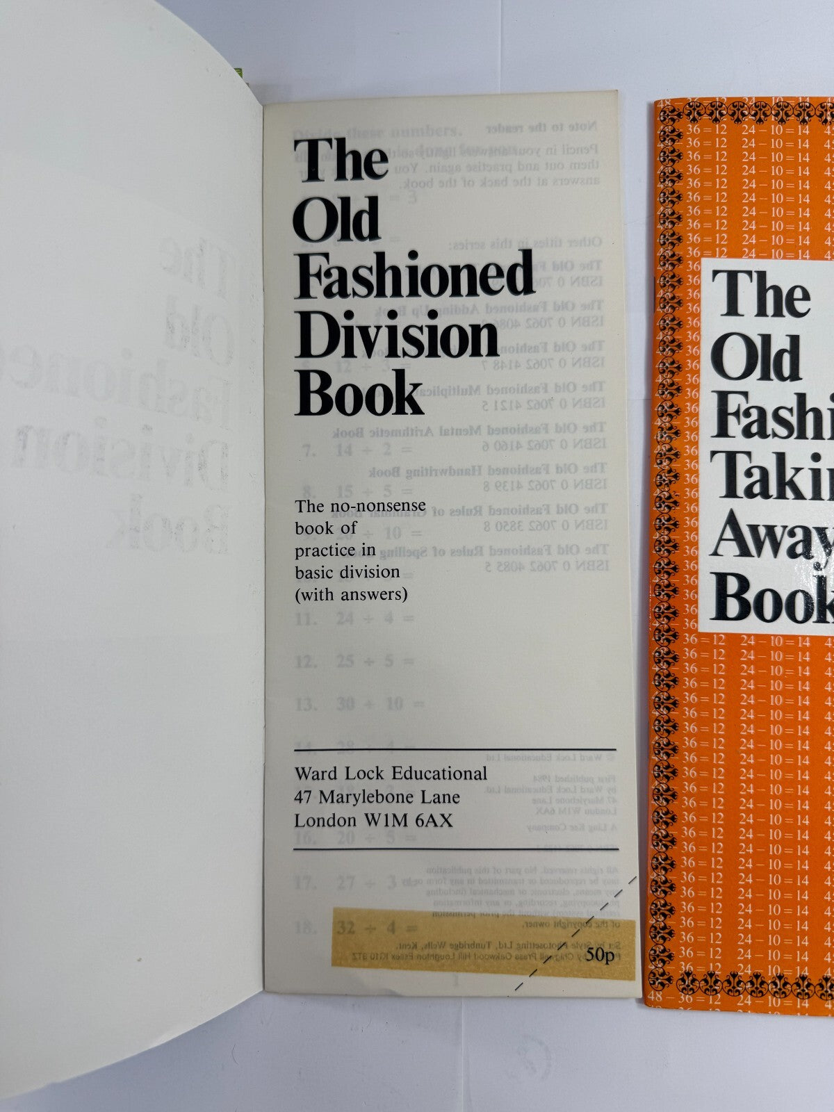 The Old Fashioned Division Book/Multiplication/Taking-Away Book (Math Bundle)