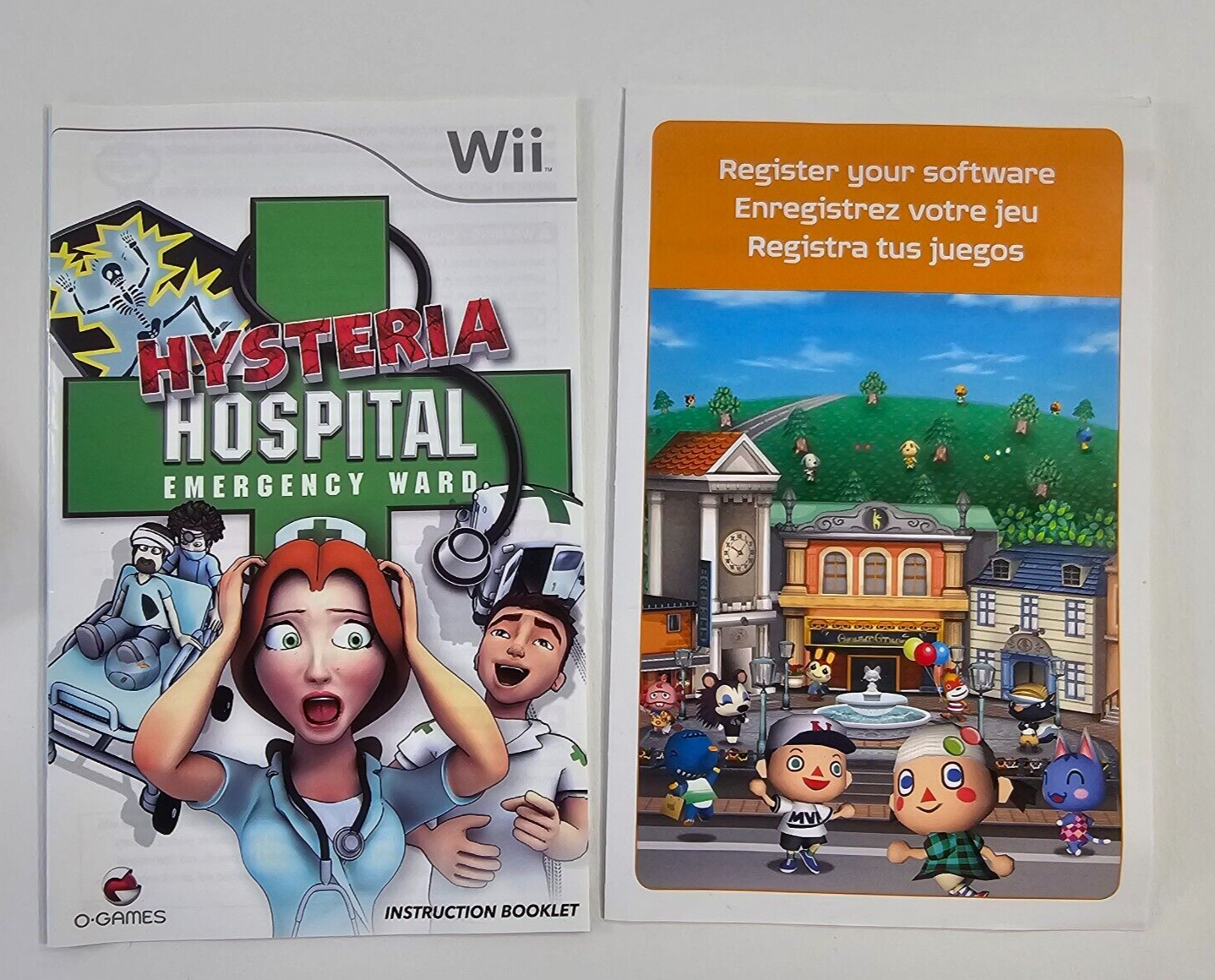 Hysteria Hospital: Emergency Ward (Nintendo Wii, 2009) Game Case Manual - Tested