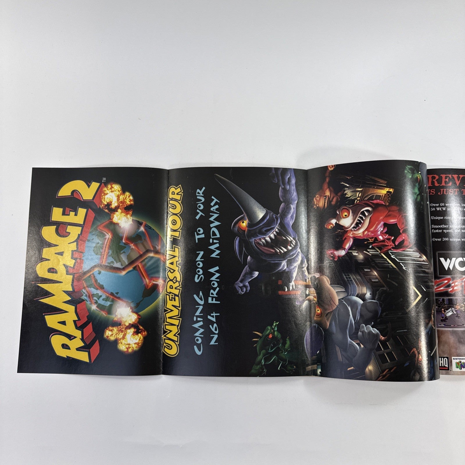 Nintendo Power Magazine Vol 117 Feb 1999 with Rampage 2 Poster and Inserts