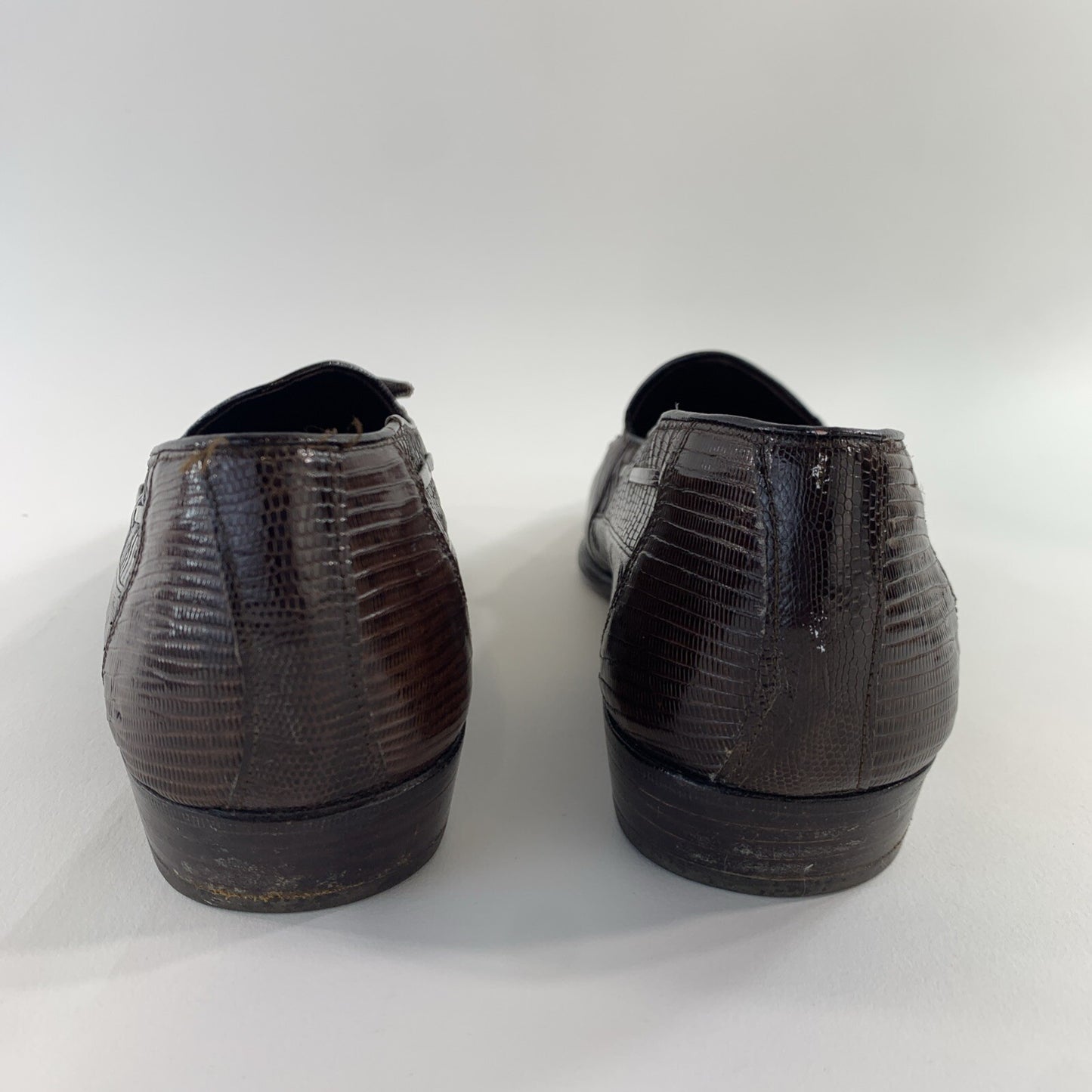 Rodolfo Valentino Size 9.5 Men's Genuine Alligator Leather Slip-On Derby Shoes