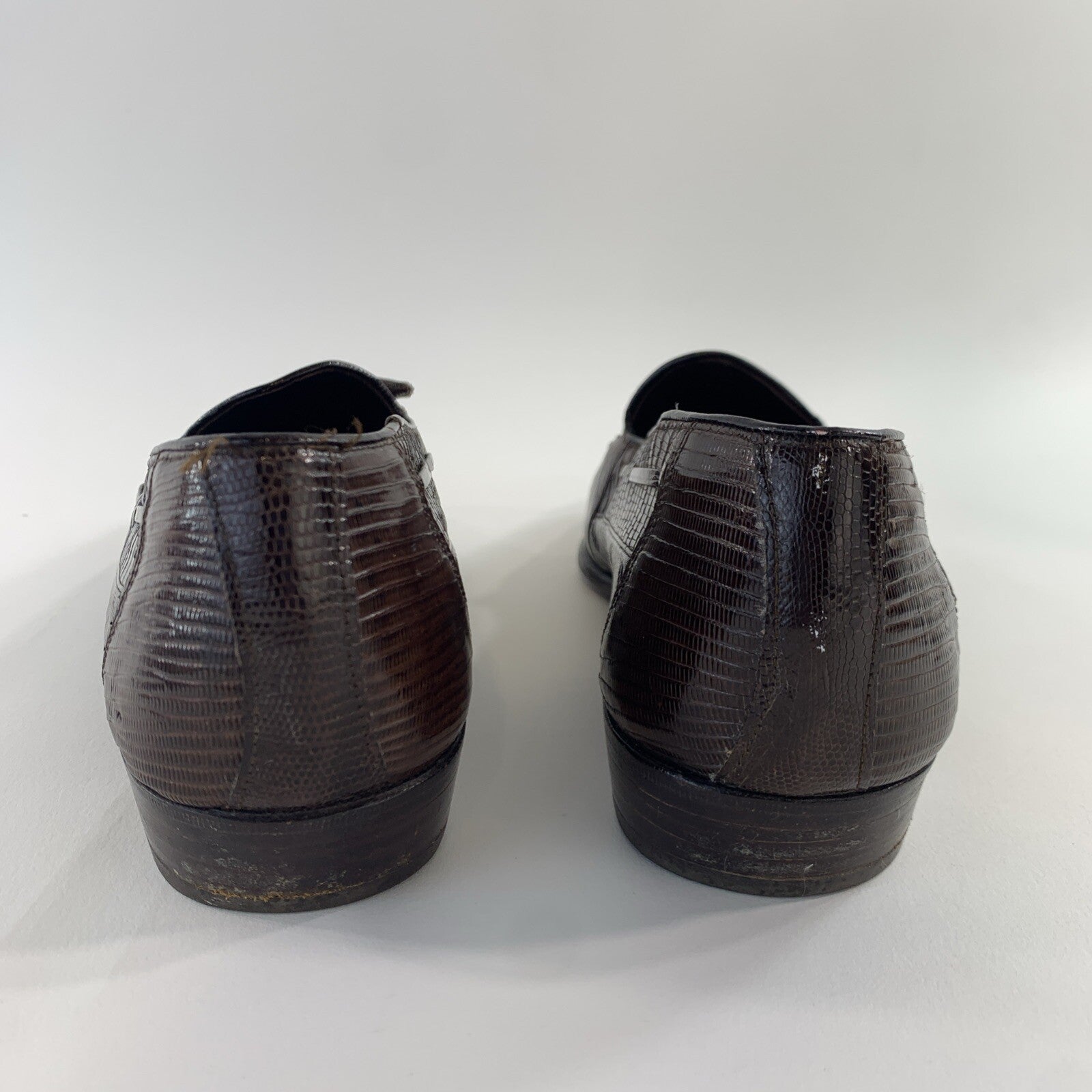 Rodolfo Valentino Size 9.5 Men's Genuine Alligator Leather Slip-On Derby Shoes