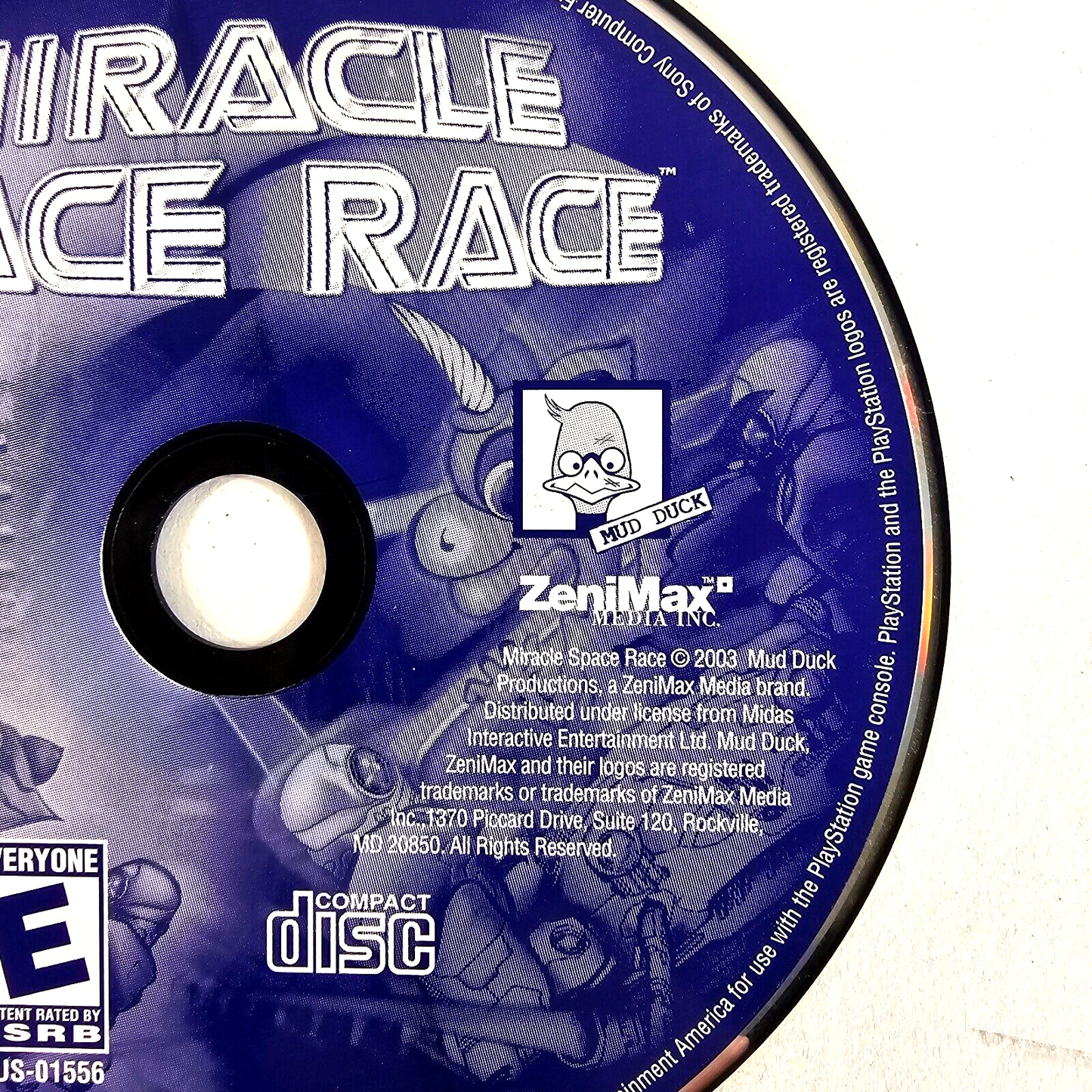 Miracle Space Race (Sony PlayStation 1, 2003) Game Disc - Tested and Working
