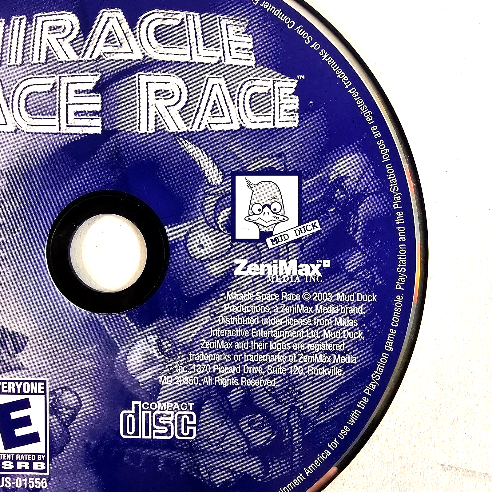 Miracle Space Race (Sony PlayStation 1, 2003) Game Disc - Tested and Working