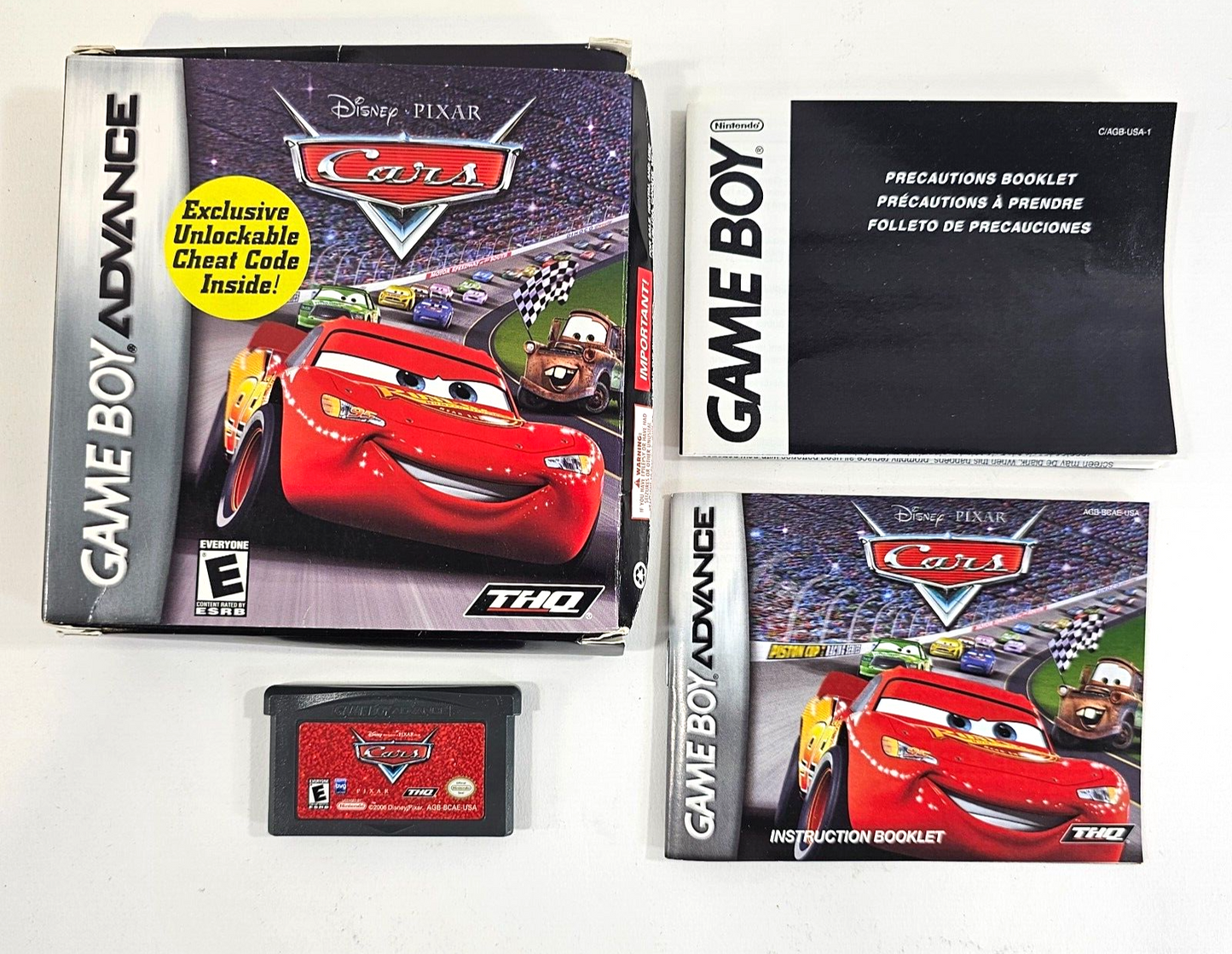 Cars (Nintendo Game Boy Advance, 2006) Game Box Manual Insert - Tested