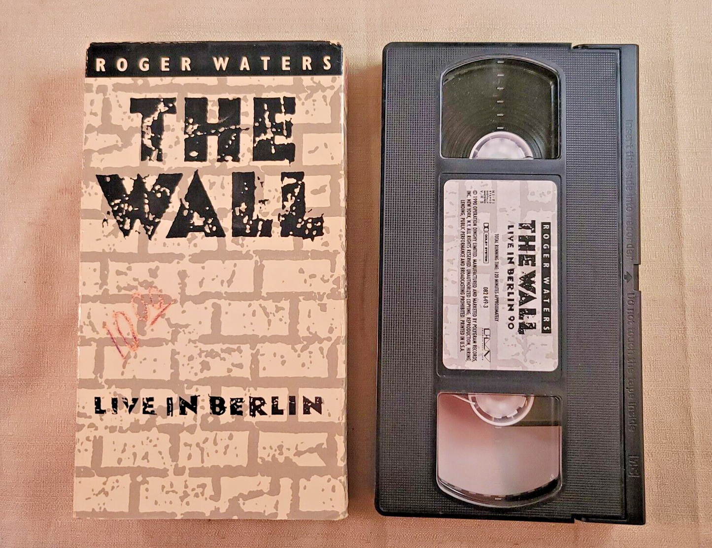 Roger Waters' THE WALL LIVE IN BERLIN, VHS 1990 Hi-Fi Stereo Pink Floyd