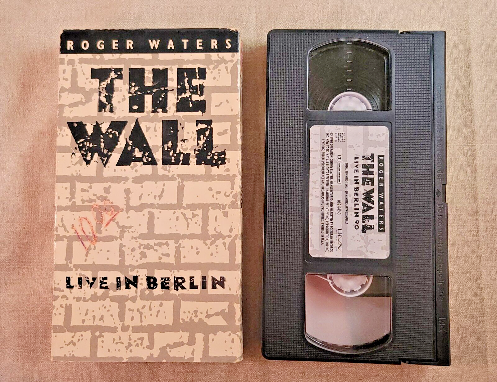 Roger Waters' THE WALL LIVE IN BERLIN, VHS 1990 Hi-Fi Stereo Pink Floyd