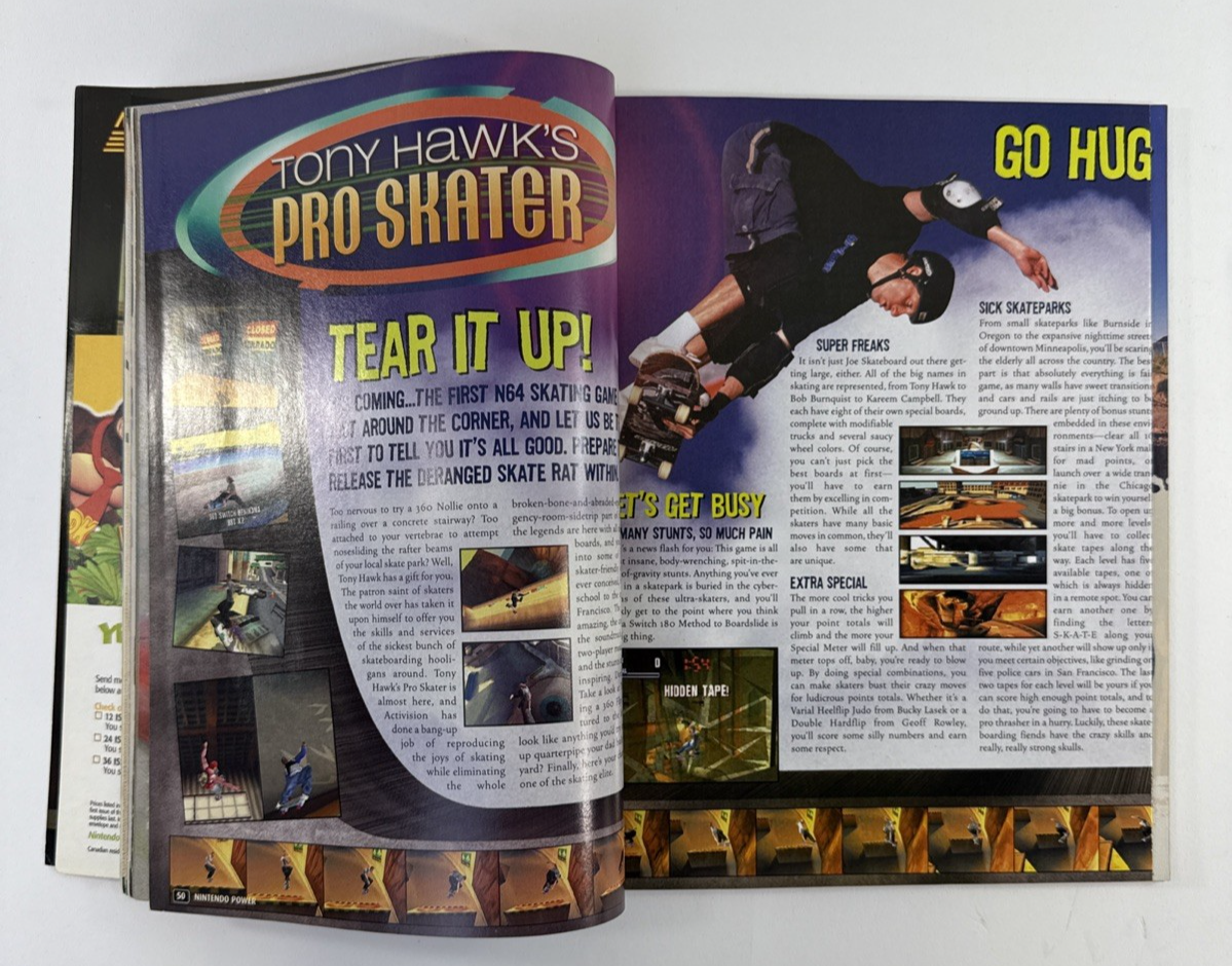 Nintendo Power (Vol. 129, Feb '00) Disney's Tarzan w/ Pro Skater Poster, Comic