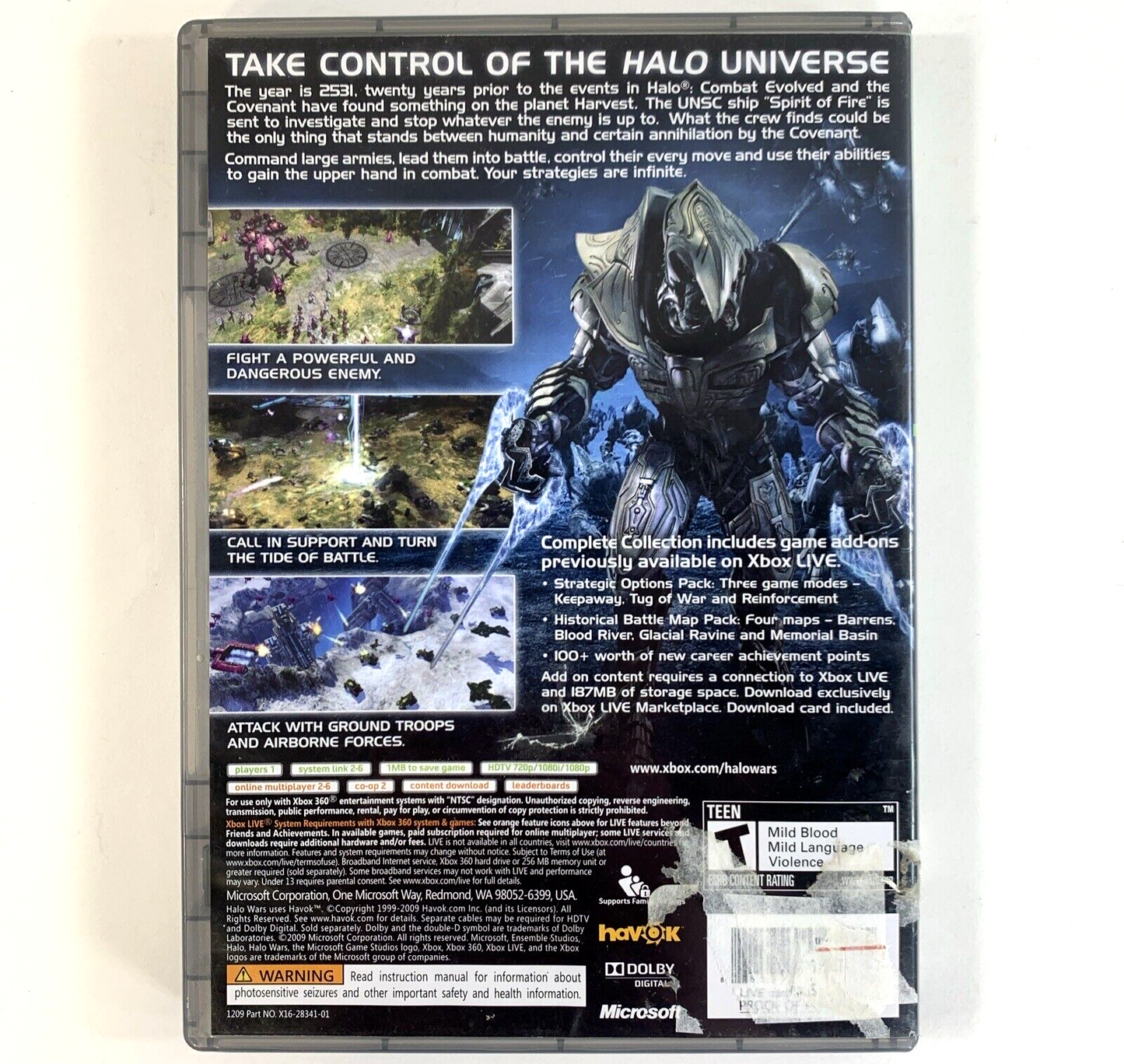 Halo Wars: Platinum Hits (Xbox 360, 2009) and Prima Official Strategy Guide