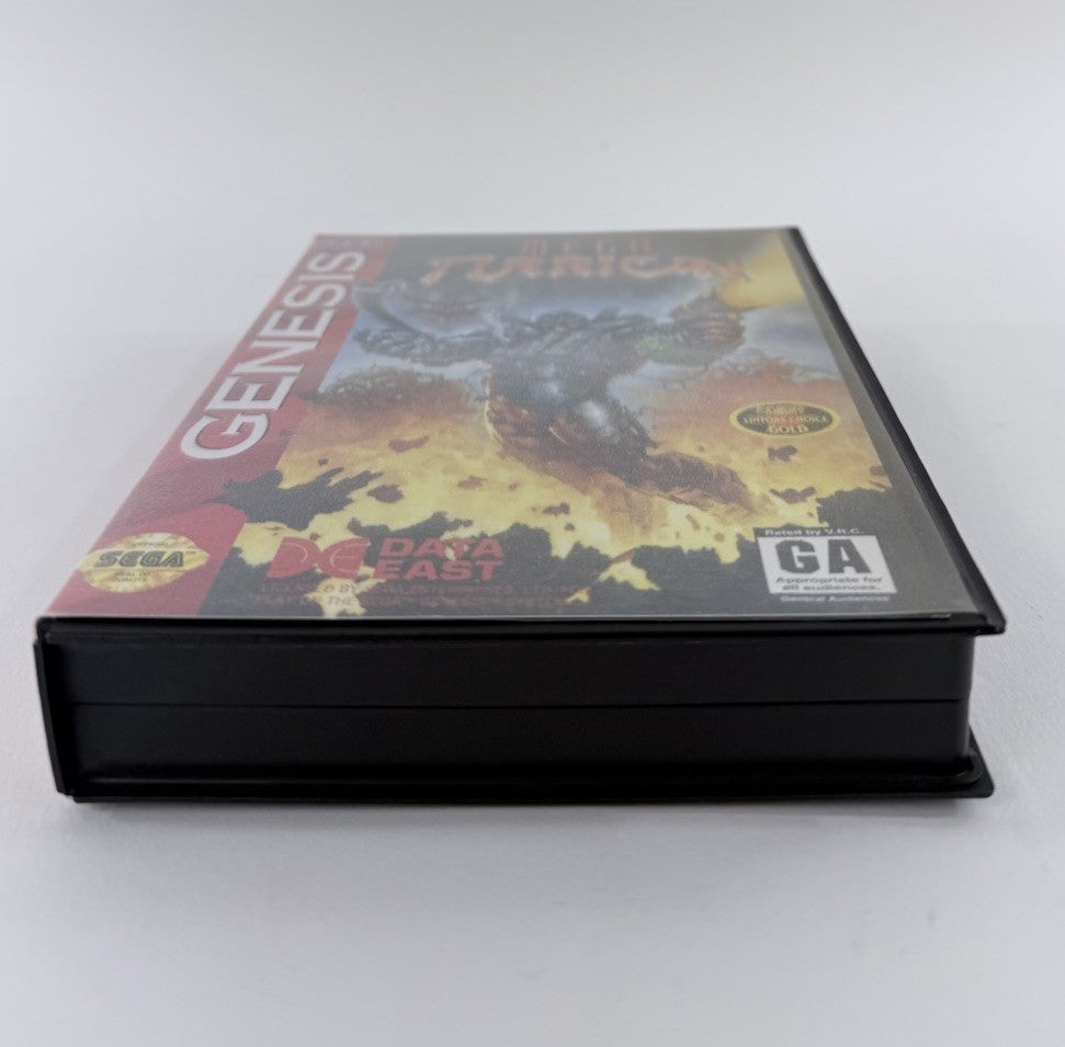 Mega Turrican (Sega Genesis, 1994) Game Case Manual Registration - Tested