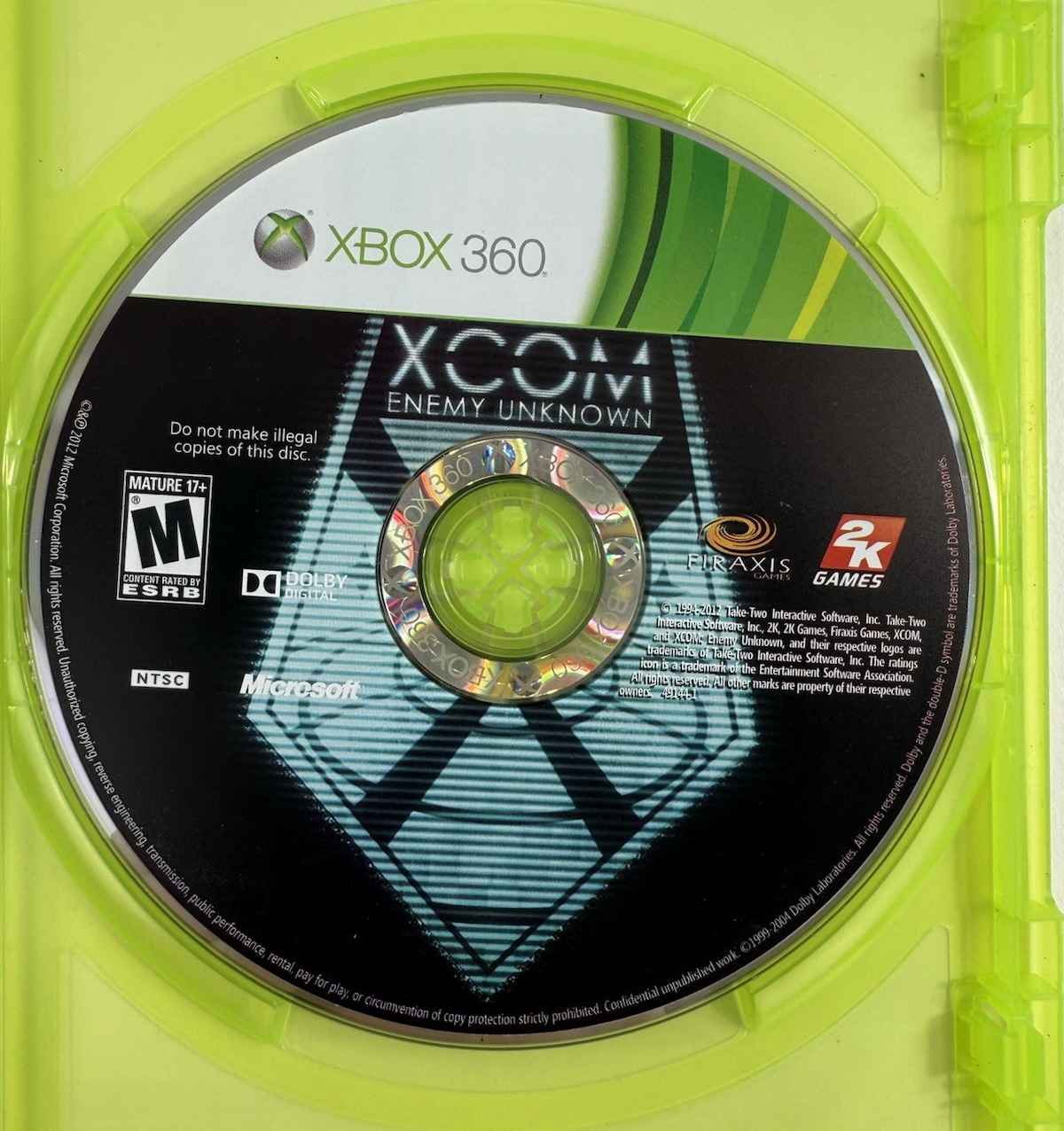 X-Com: Enemy Unknown (Microsoft Xbox 360, 2012) Game Case Manual Insert - Tested