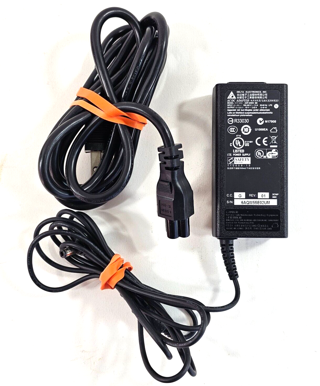 Delta Electronics ADP-65WH AC/DC Adapter 19V 3.42A - Tested and Working