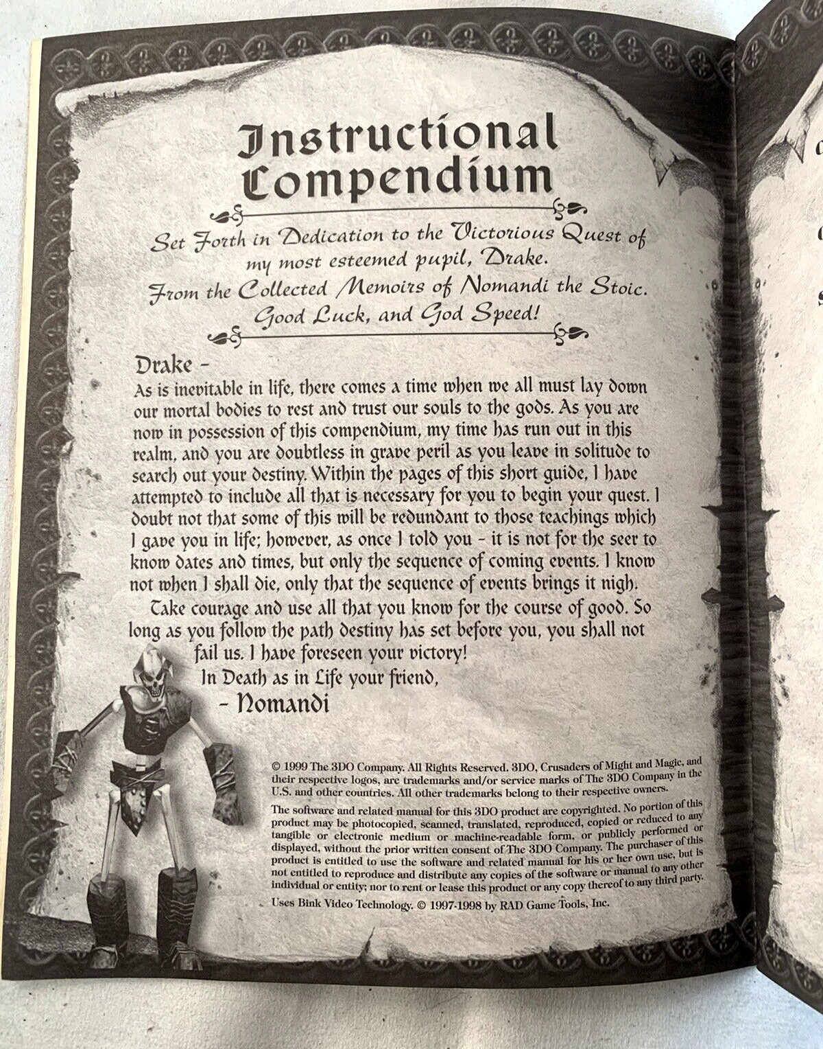 Crusaders of Might and Magic (3DO, 1999) Instructional Manual Only