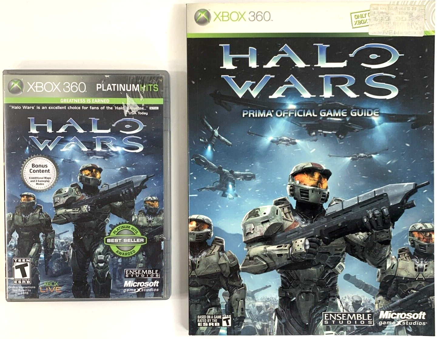 Halo Wars: Platinum Hits (Xbox 360, 2009) and Prima Official Strategy Guide