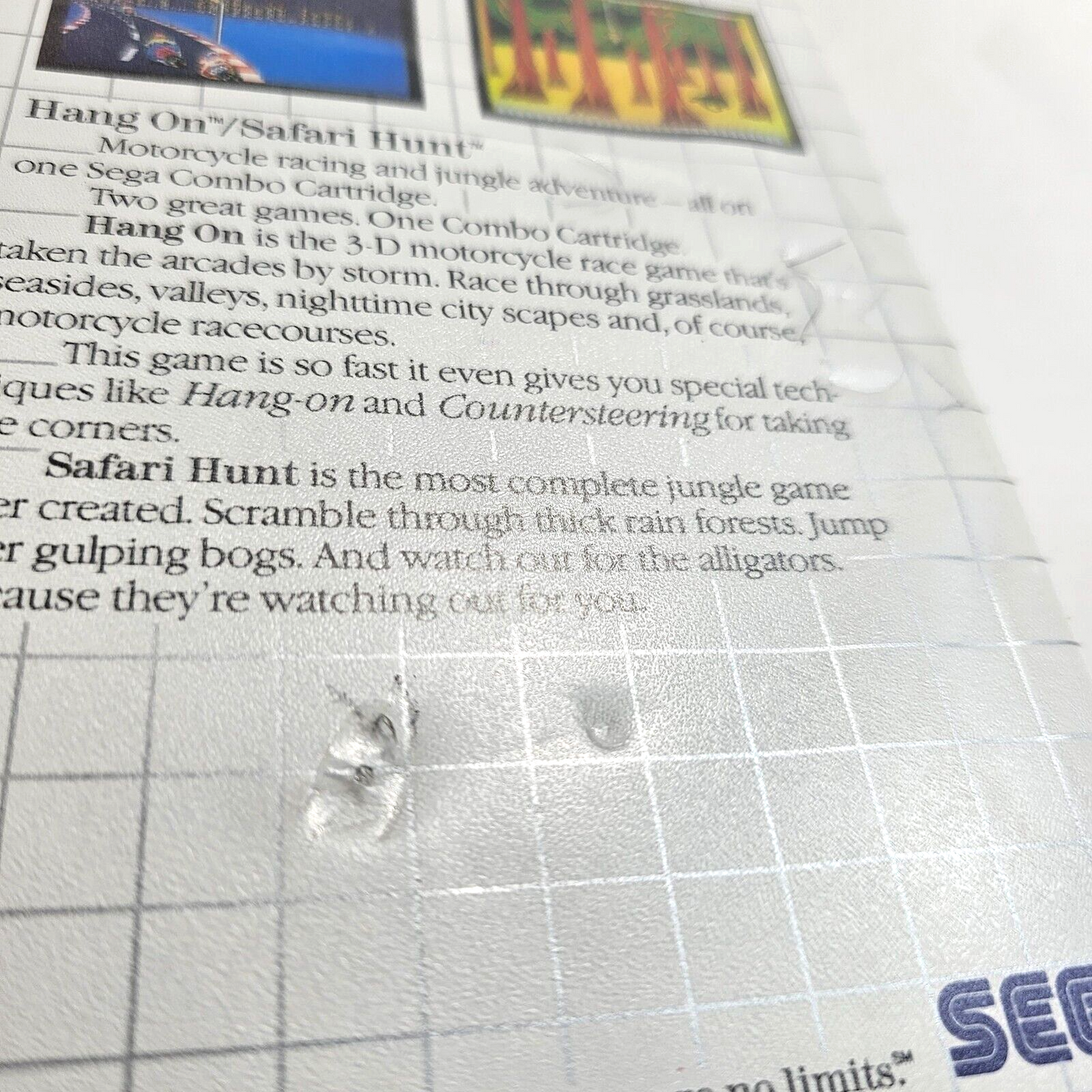 Hang On & Safari Hunt: The Combo Cartridge (Sega Master System, 1986) - Tested