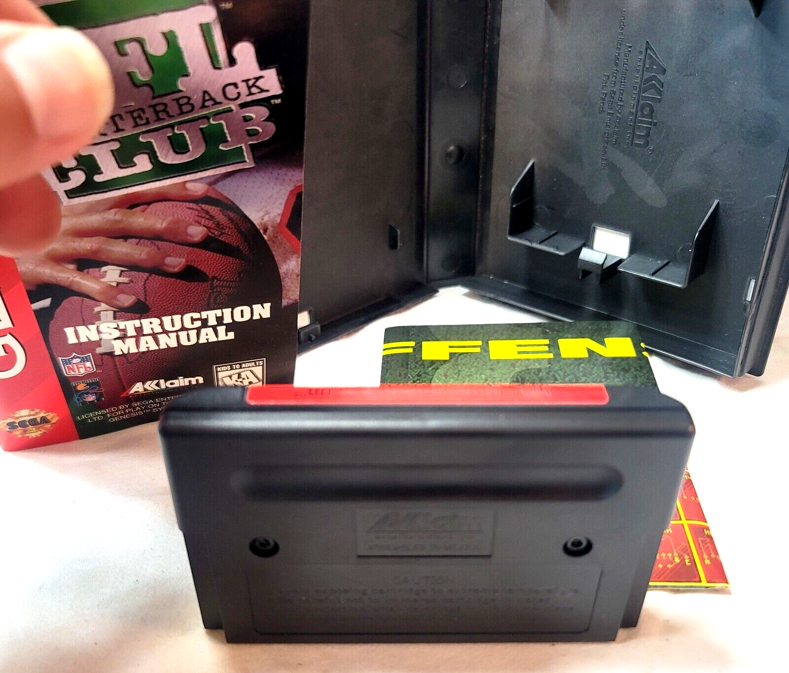 NFL Quarterback Club (Sega Genesis, 1994) Game Case Manual Insert - Tested
