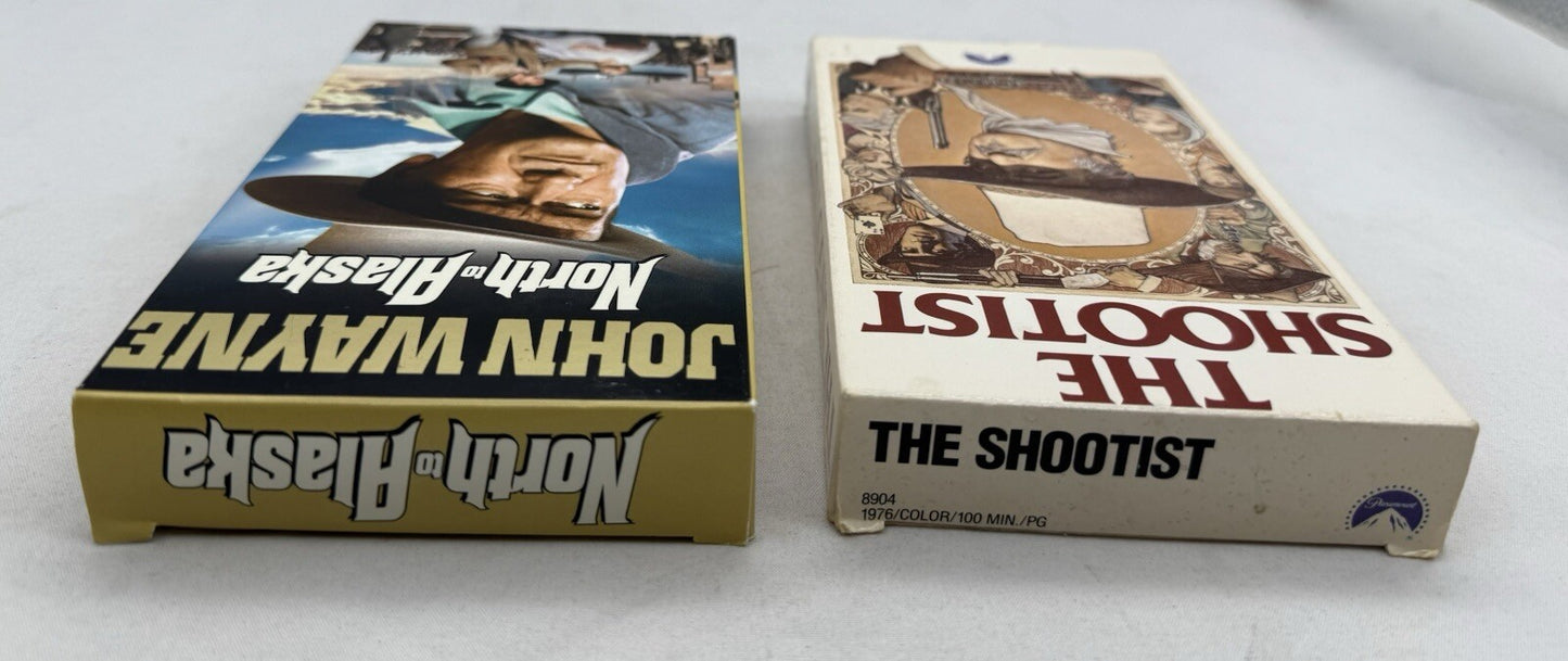 North to Alaska (VHS, 1989) The Shootist (1988) John Wayne Bundle - Tested