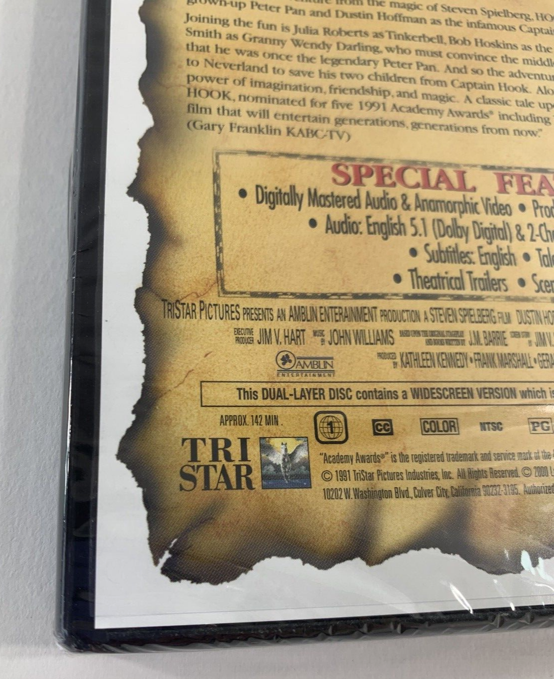 Hook (DVD, 2000, Widescreen) New, Factory Sealed