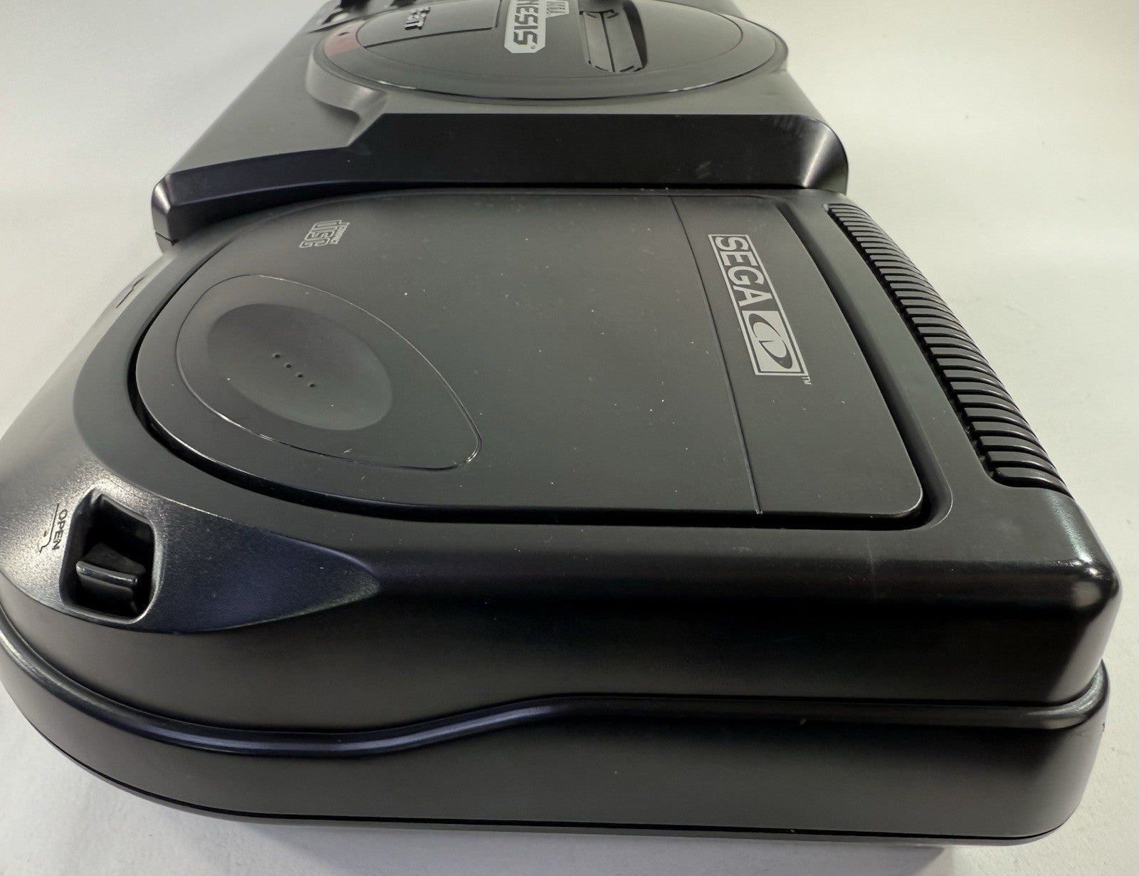 Sega Genesis Model 1 & Sega CD Model 2 with Controller and Accessories - Tested