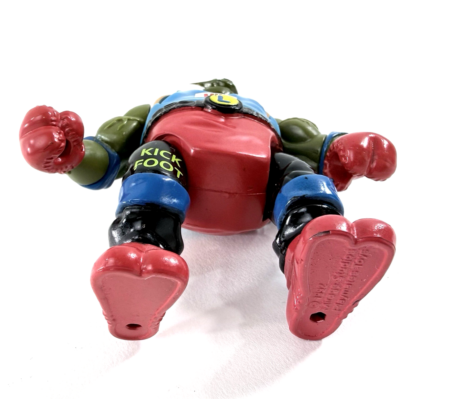 Playmates 1992 TMNT 6" Kowabunga Kickboxing Leo & Complete Accessories - Tested