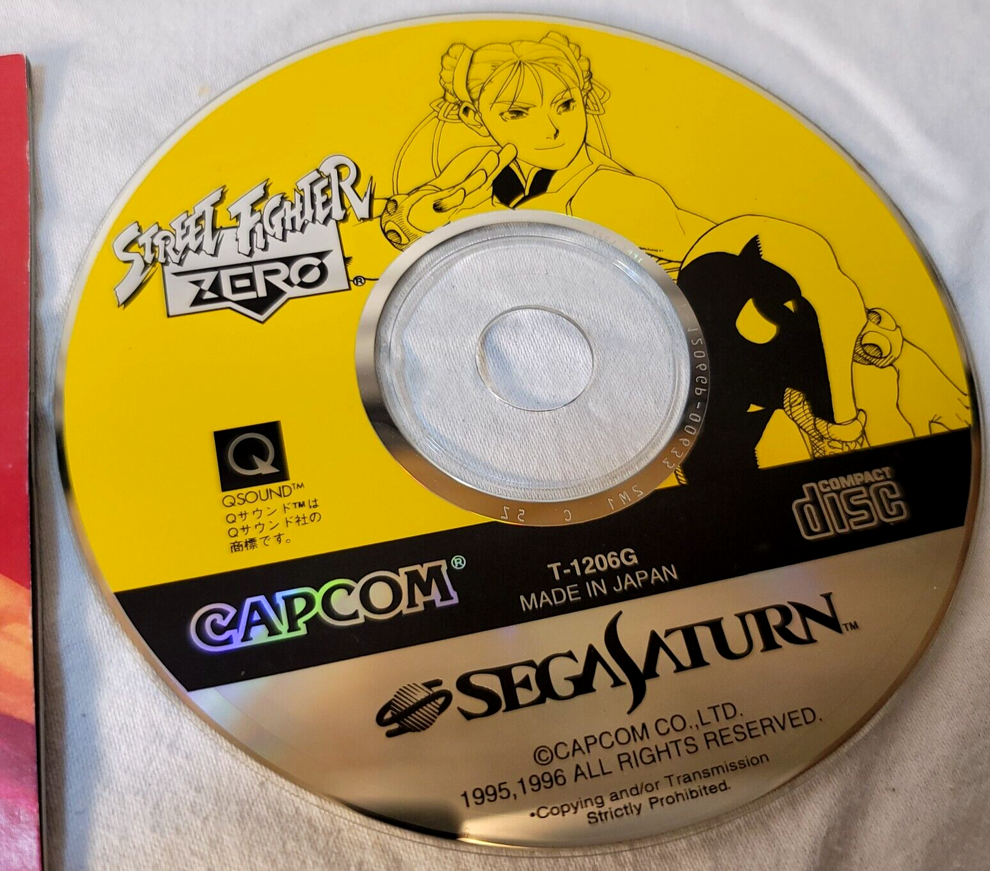 Street Fighter Zero (JP Sega Saturn, 1996) Disc and Manual - Tested and Working