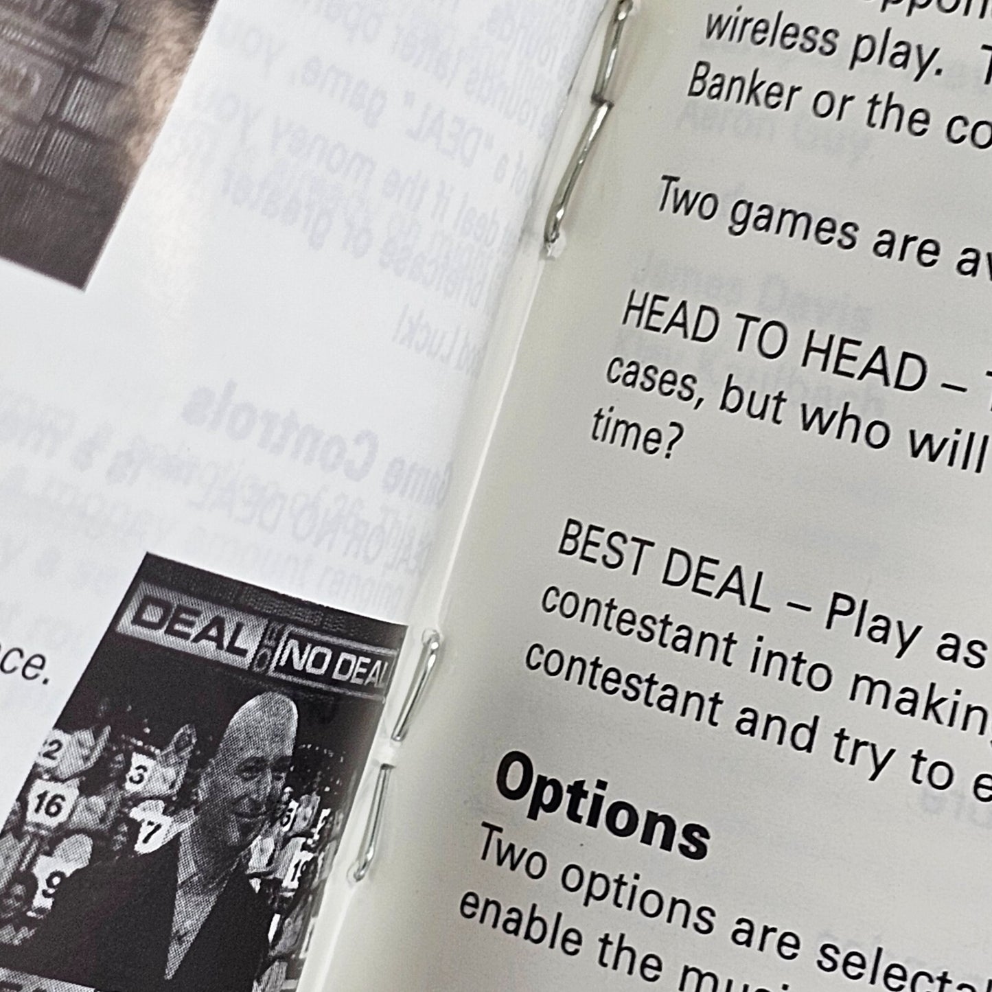 Deal or No Deal (Nintendo DS, 2007) Game Case Manual Insert - Tested