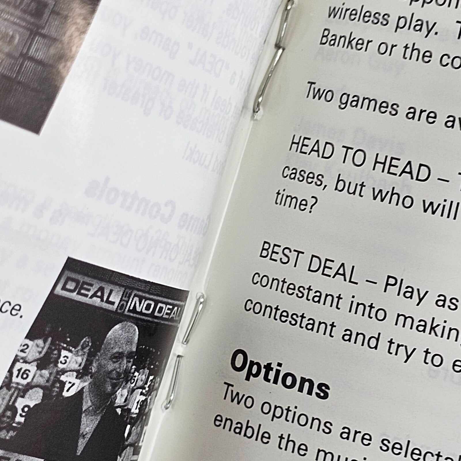 Deal or No Deal (Nintendo DS, 2007) Game Case Manual Insert - Tested