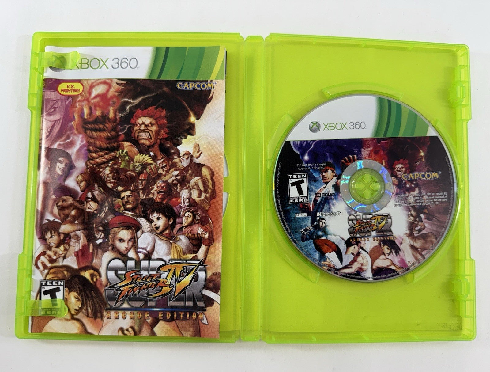 Super Street Fighter IV: Arcade Edition (Xbox 360, 2011) Game Case Manual