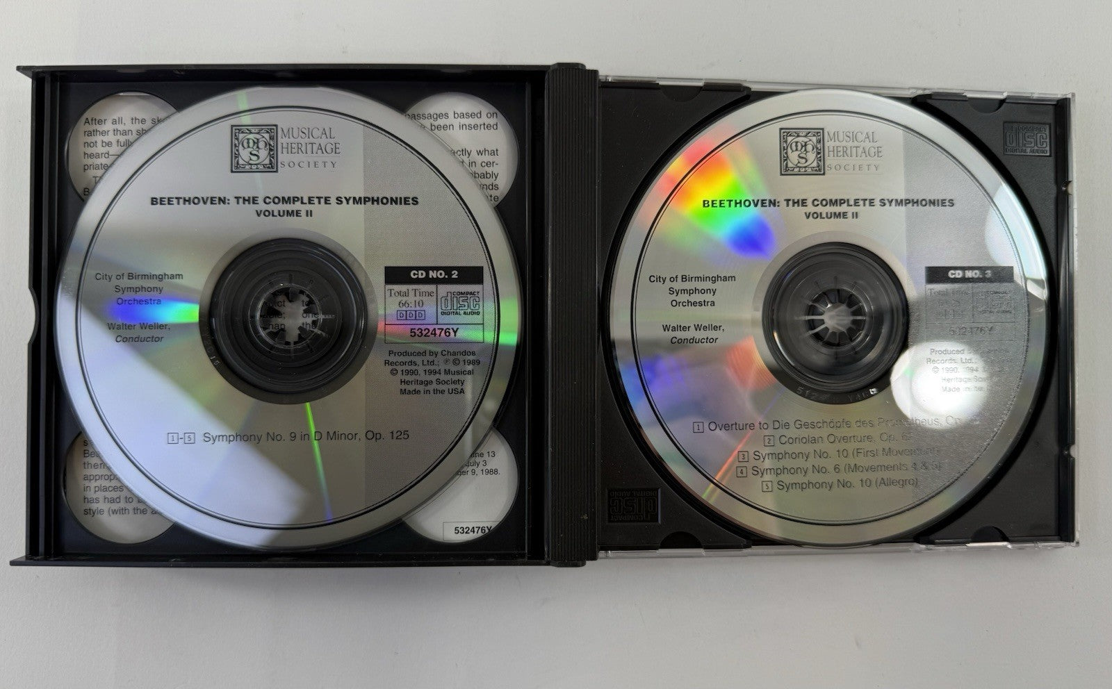 Beethoven: The Complete Symphonies Vol. 1 & 2 Musical Heritage Society Set