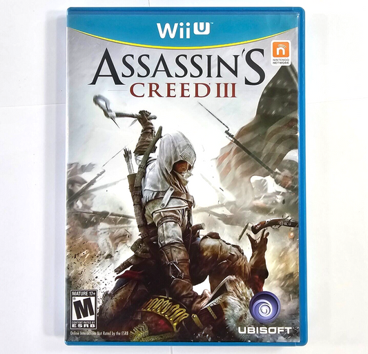 Assassin's Creed III (Nintendo Wii U, 2012) Game Case Manual - Tested