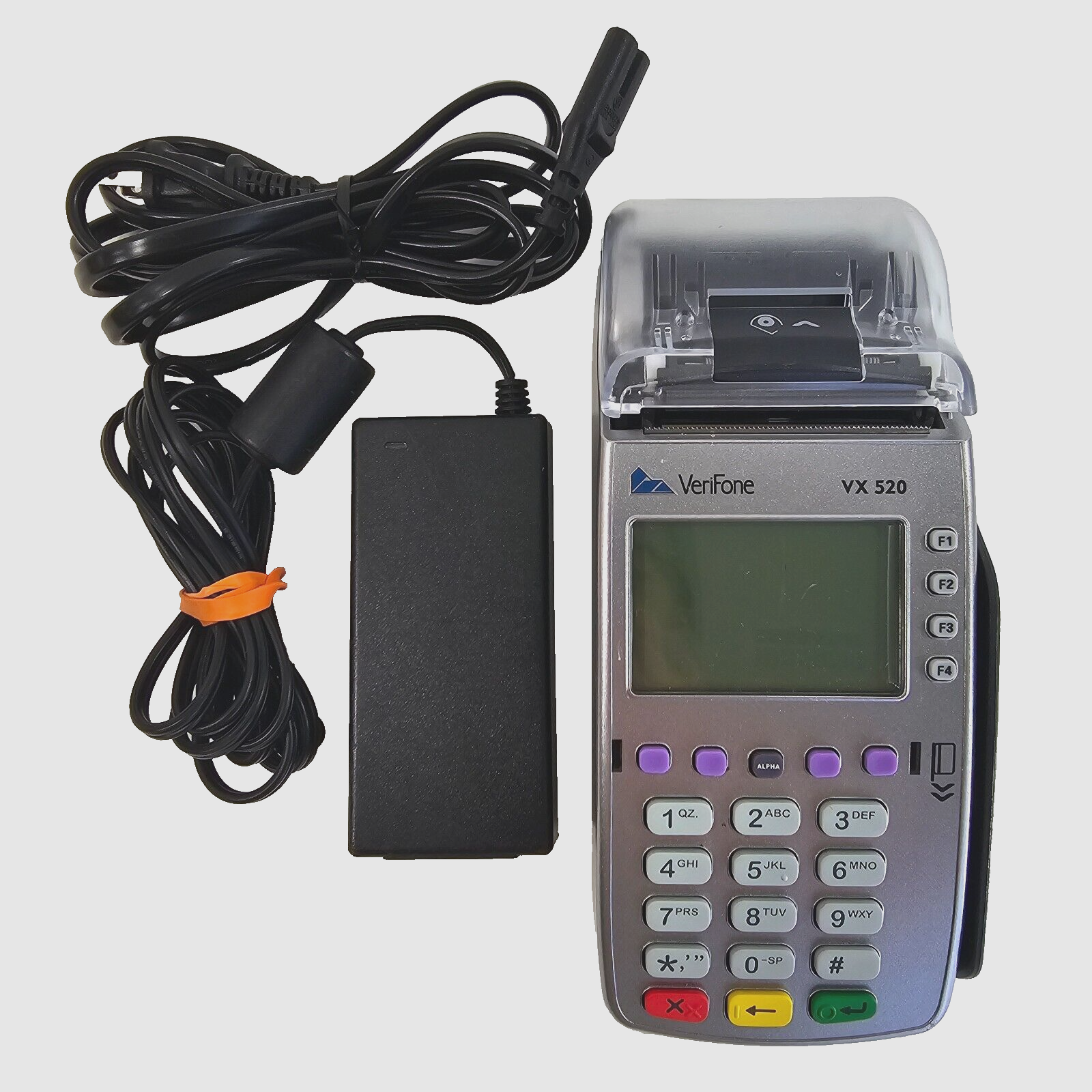 Verifone Dual Comm Credit Card Terminal Reader Model VX520 w/Power Supply - READ