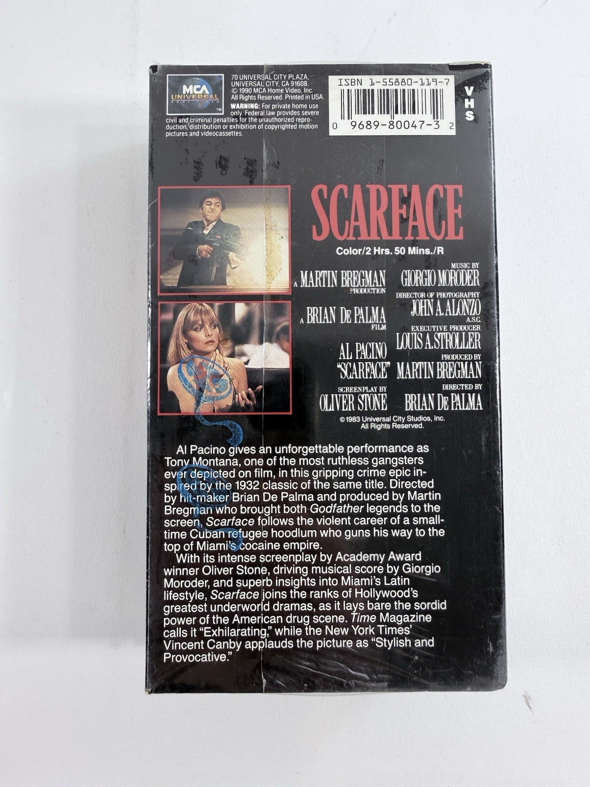 Scarface (VHS, 1990) New, Factory Sealed Two-Tape Set