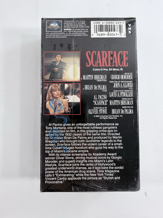 Scarface (VHS, 1990) New, Factory Sealed Two-Tape Set