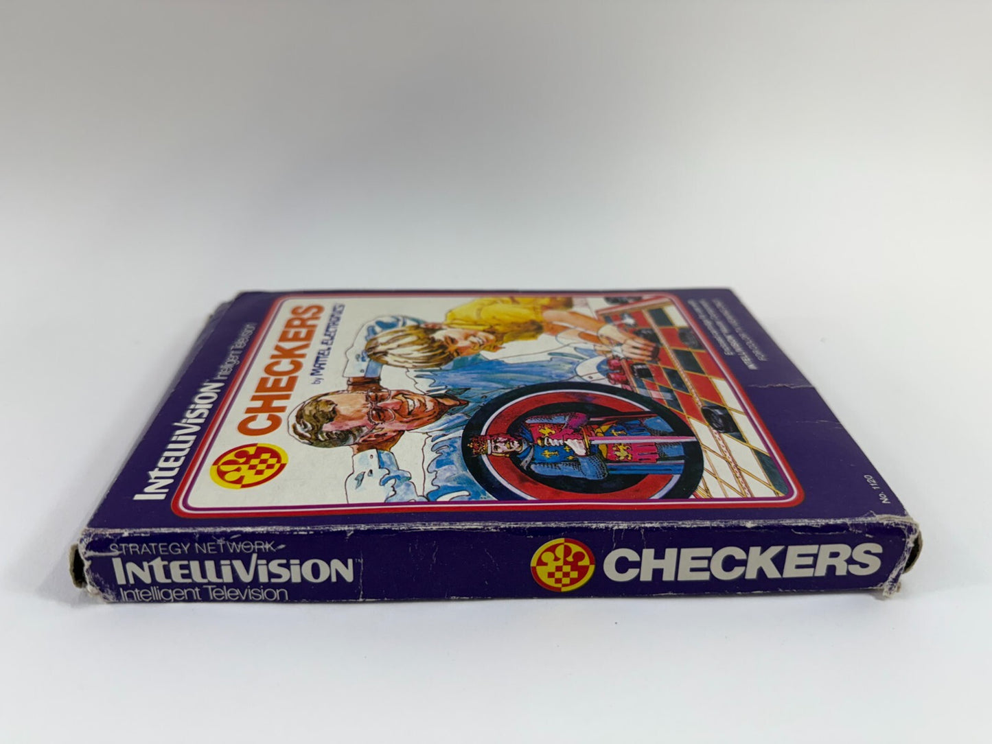 Checkers (Mattel Intellivision, 1979) Game, Box, Manual, and Overlays - Tested