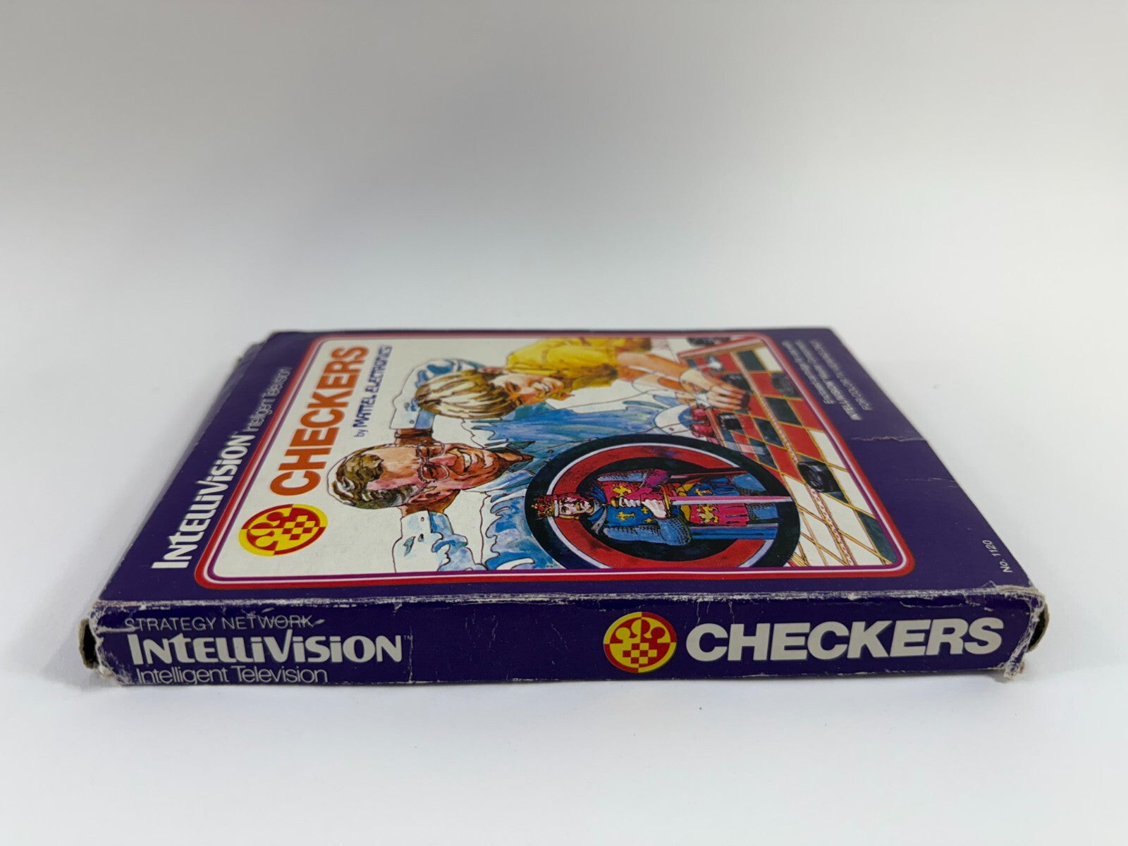 Checkers (Mattel Intellivision, 1979) Game, Box, Manual, and Overlays - Tested