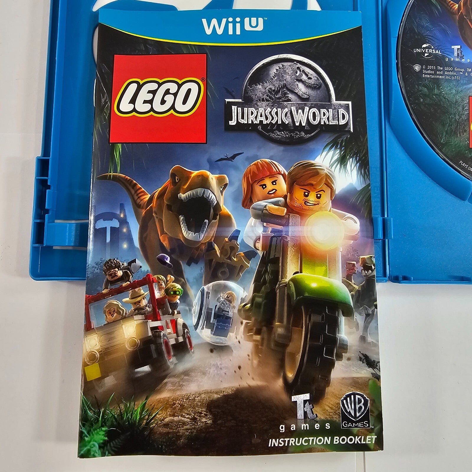 Lego Jurassic World (Nintendo Wii U, 2015) Game Case Manual - Tested and Working