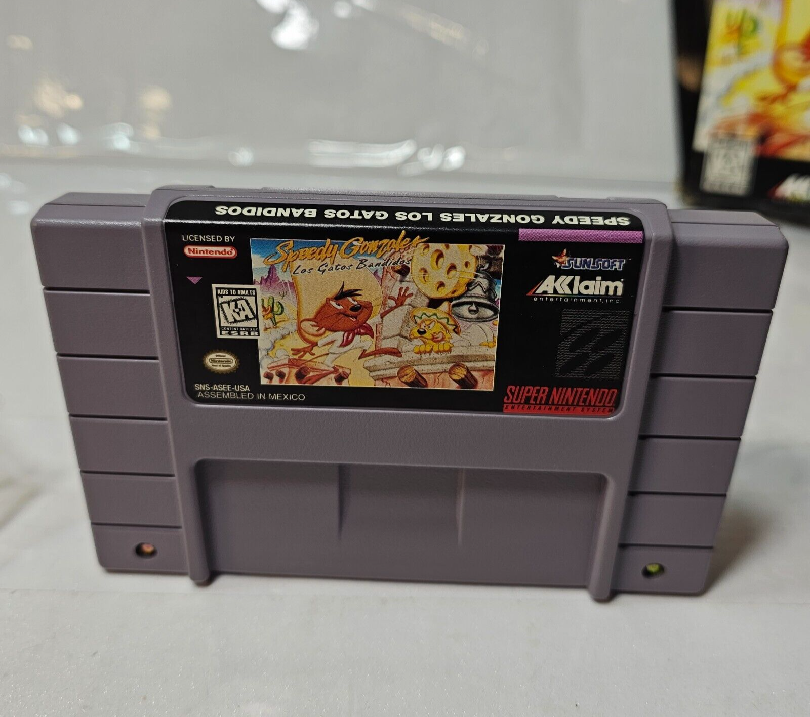 Speedy Gonzales: Los Gatos Bandidos (Nintendo SNES, 1997) Game Box Manual Insert