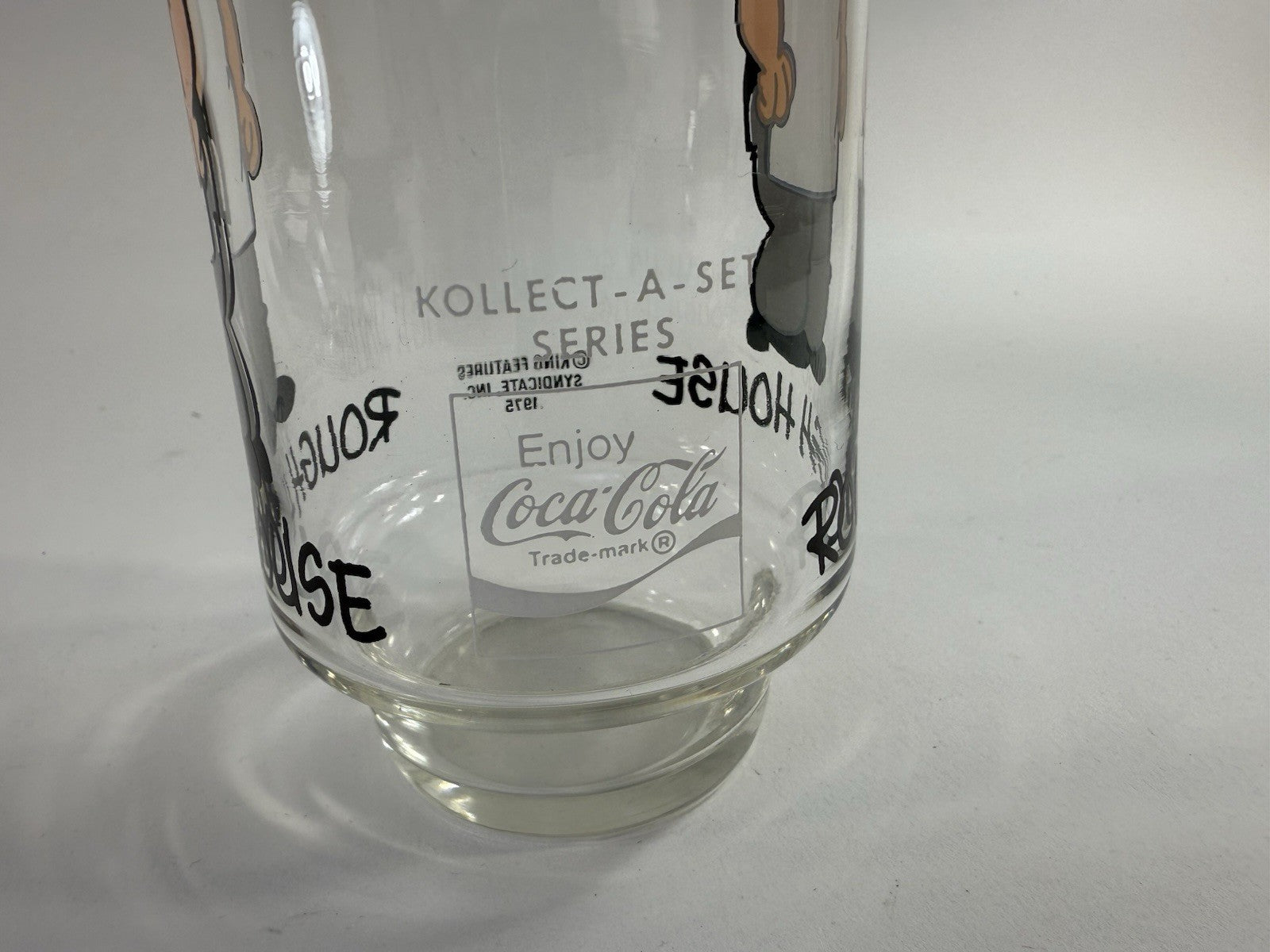 Vintage 1975 Rough House Coca-Cola Kollect-A-Set Series 6” Drinking Glass