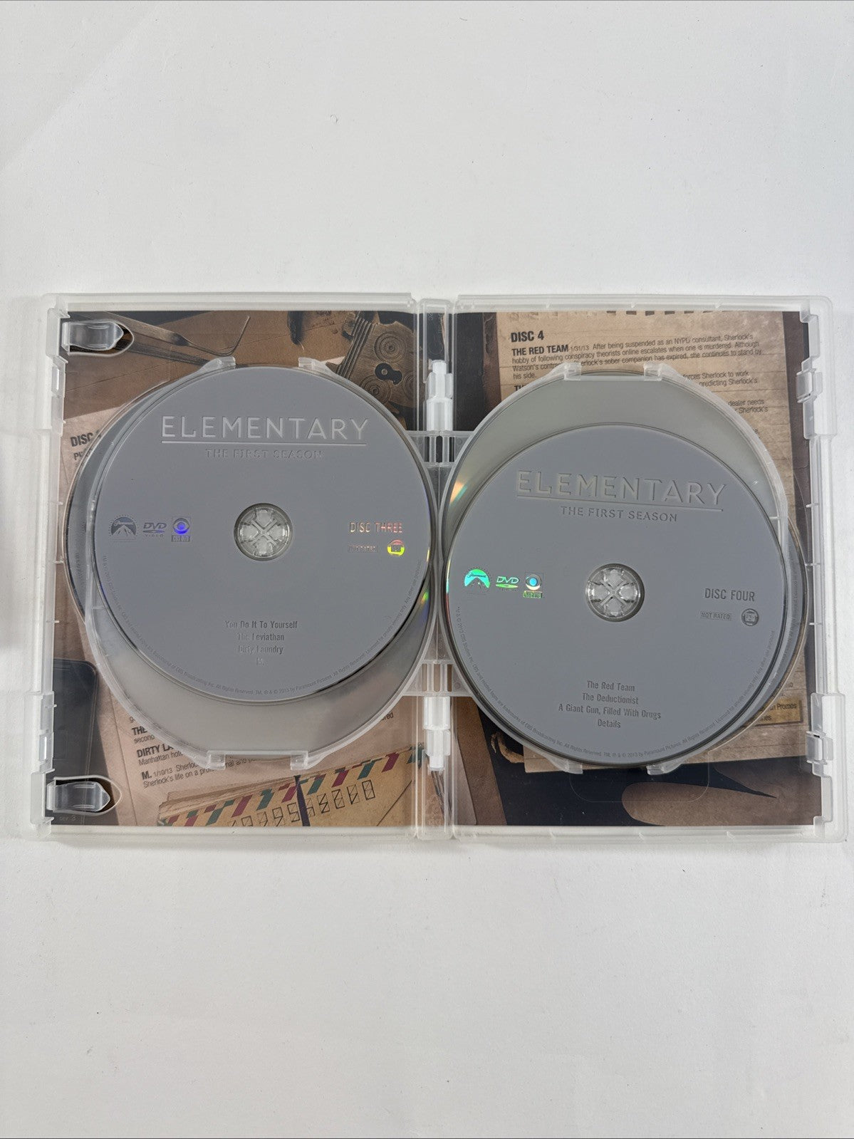 Elementary: Seasons 1-3 (DVD, 2015, 18-Disc Set) Tested and Working
