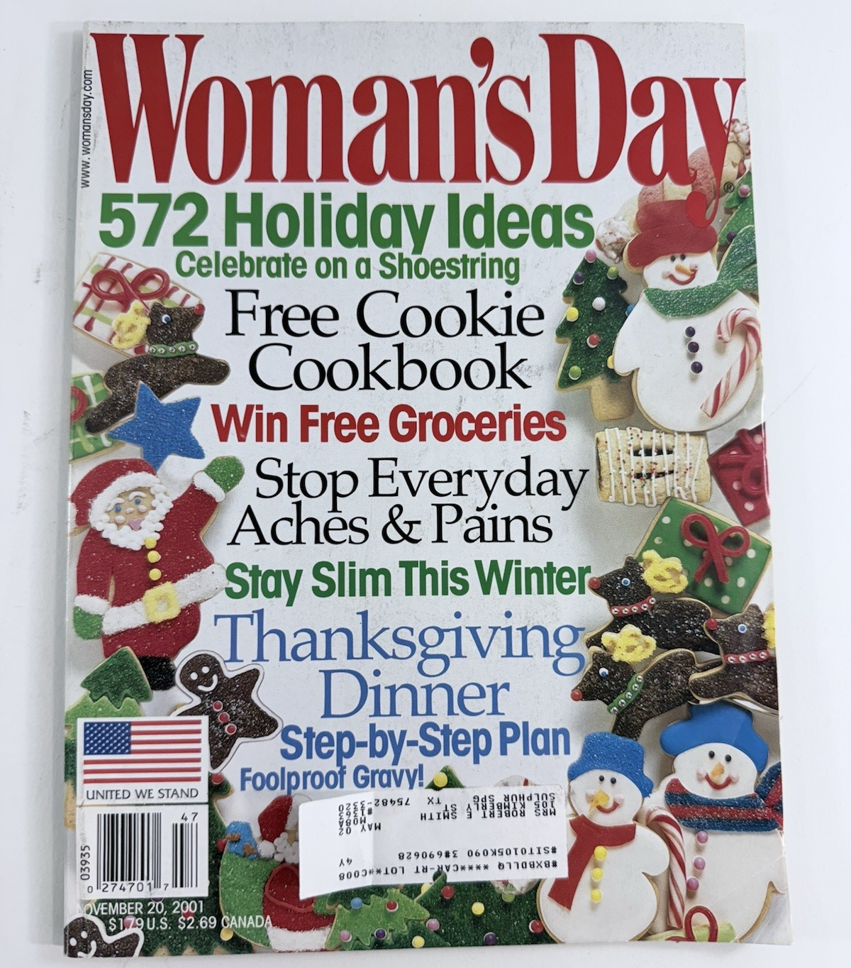 Woman’s Day Magazine (2001, Set Of 5) Recipes, Holiday Ideas, Special Inserts