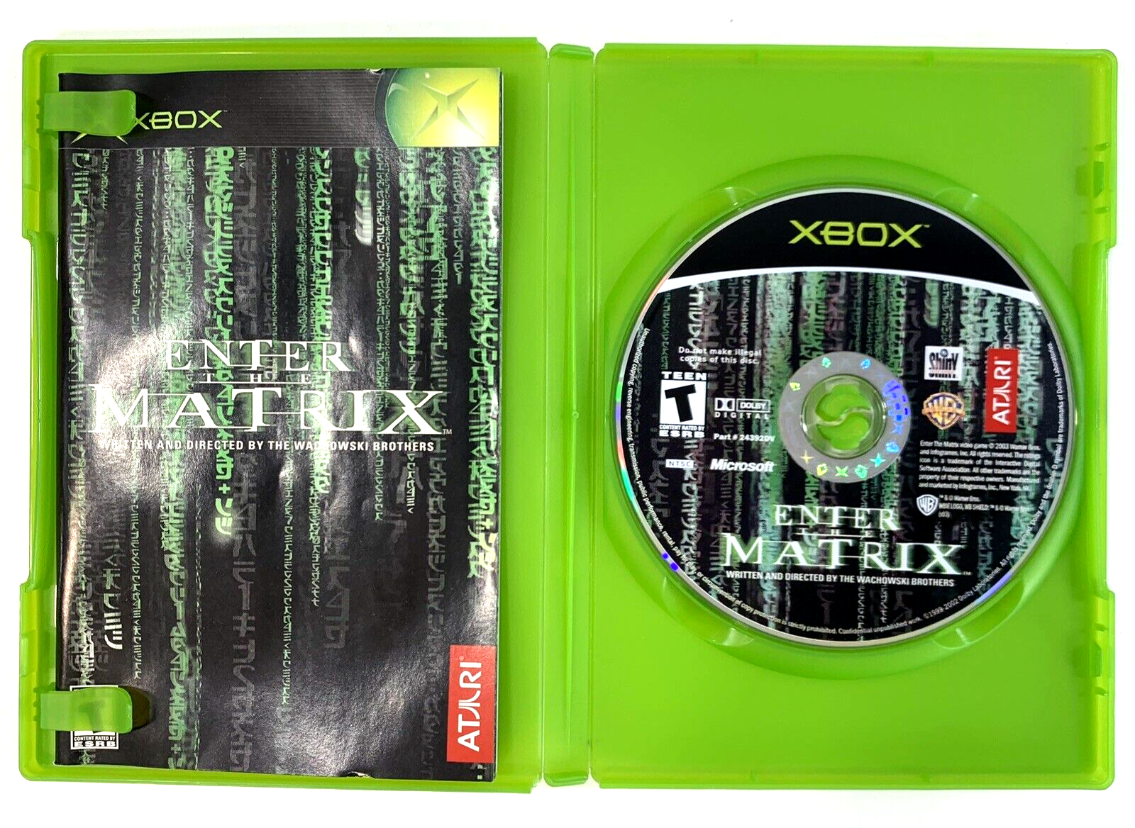 Enter the Matrix (Microsoft Xbox, 2003) Game Case Manual - Tested and Working
